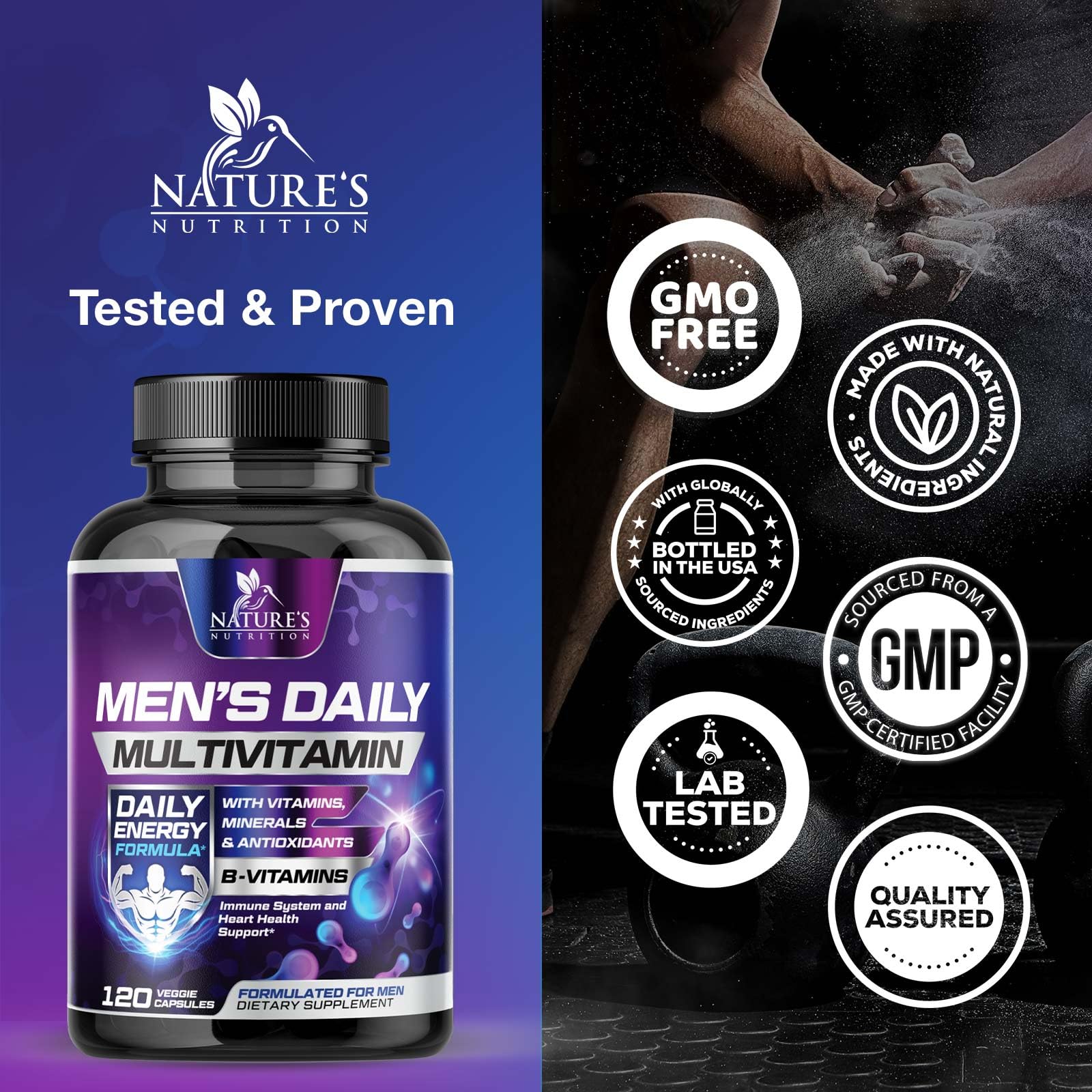 Foto 5 pulgar | Multivitamínico Nature's Nutrition Para Hombres 120 Cápsulas - Venta Internacional.