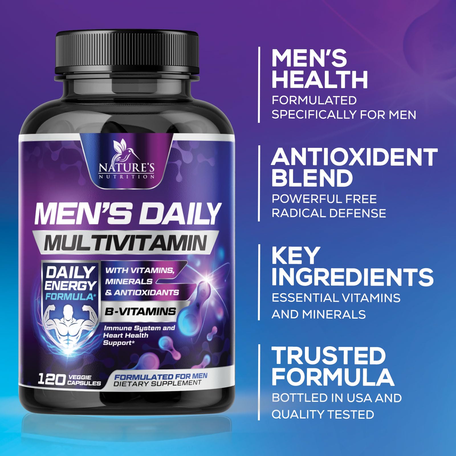 Foto 8 pulgar | Multivitamínico Nature's Nutrition Para Hombres 120 Cápsulas - Venta Internacional.