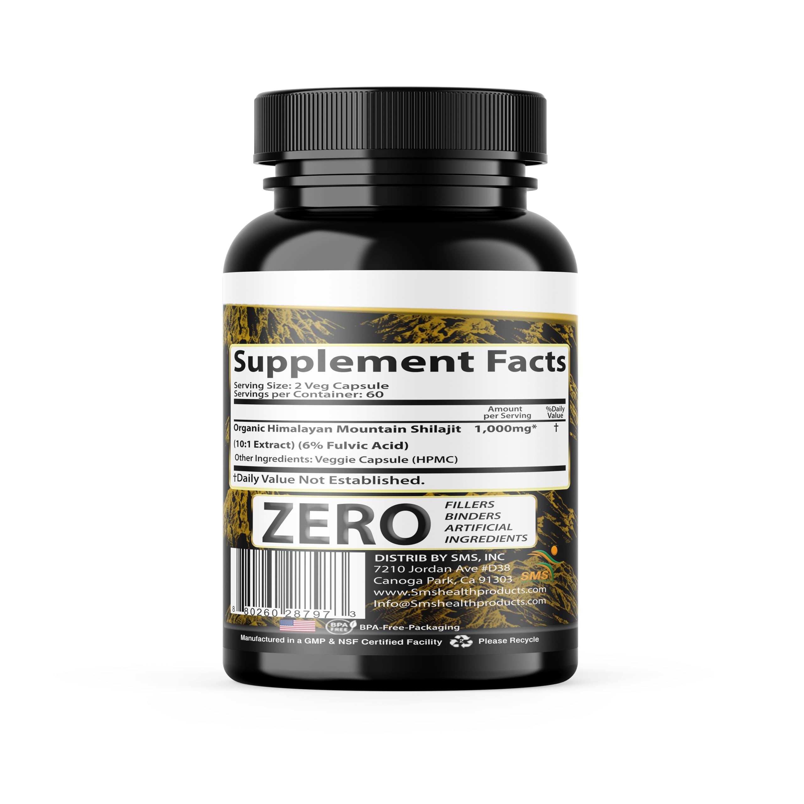 Foto 7 pulgar | Suplemento Smshealthproducts Shilajit Pure Himalayan 120 Cápsulas - Venta Internacional.