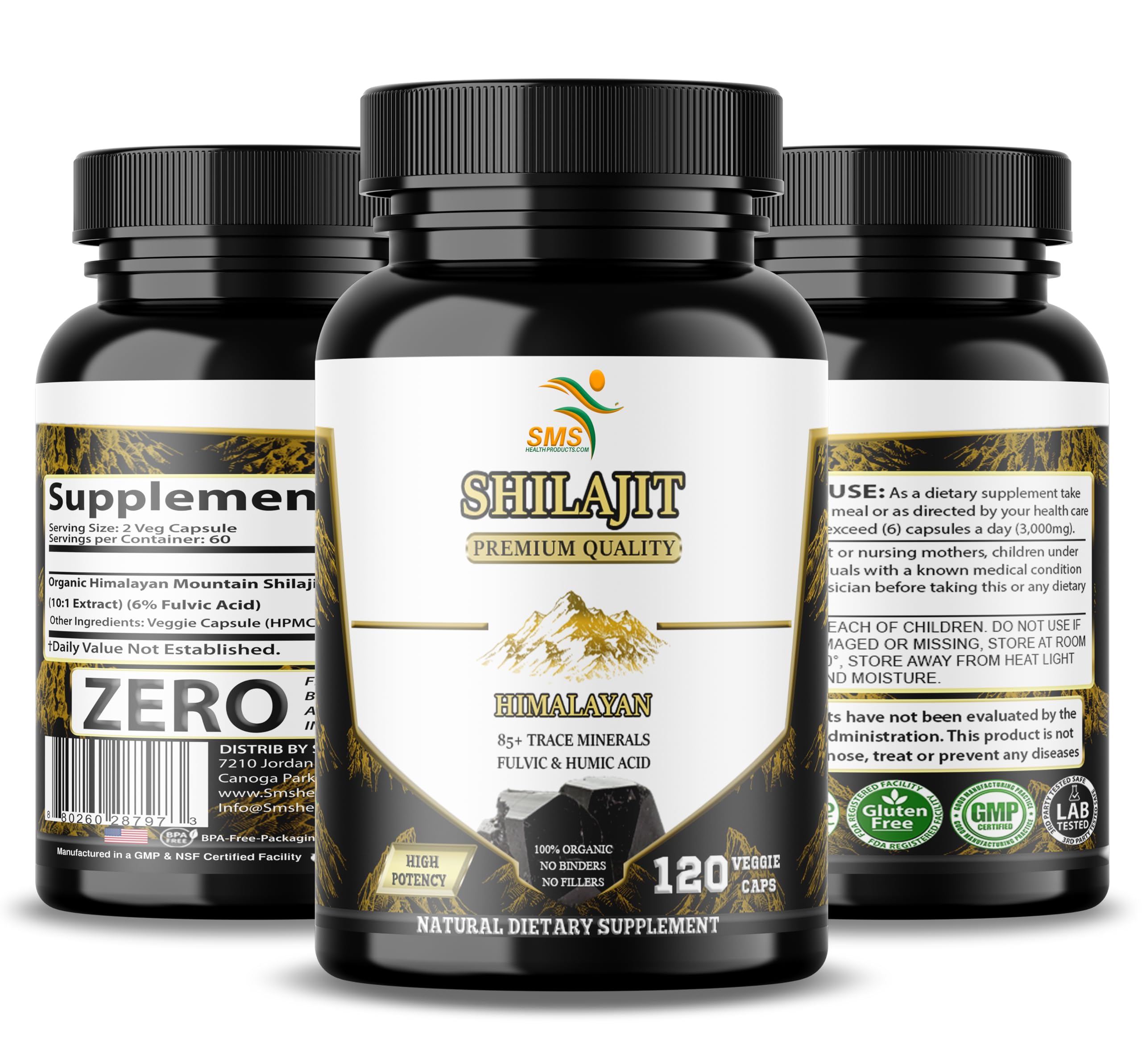 Foto 8 pulgar | Suplemento Smshealthproducts Shilajit Pure Himalayan 120 Cápsulas - Venta Internacional.