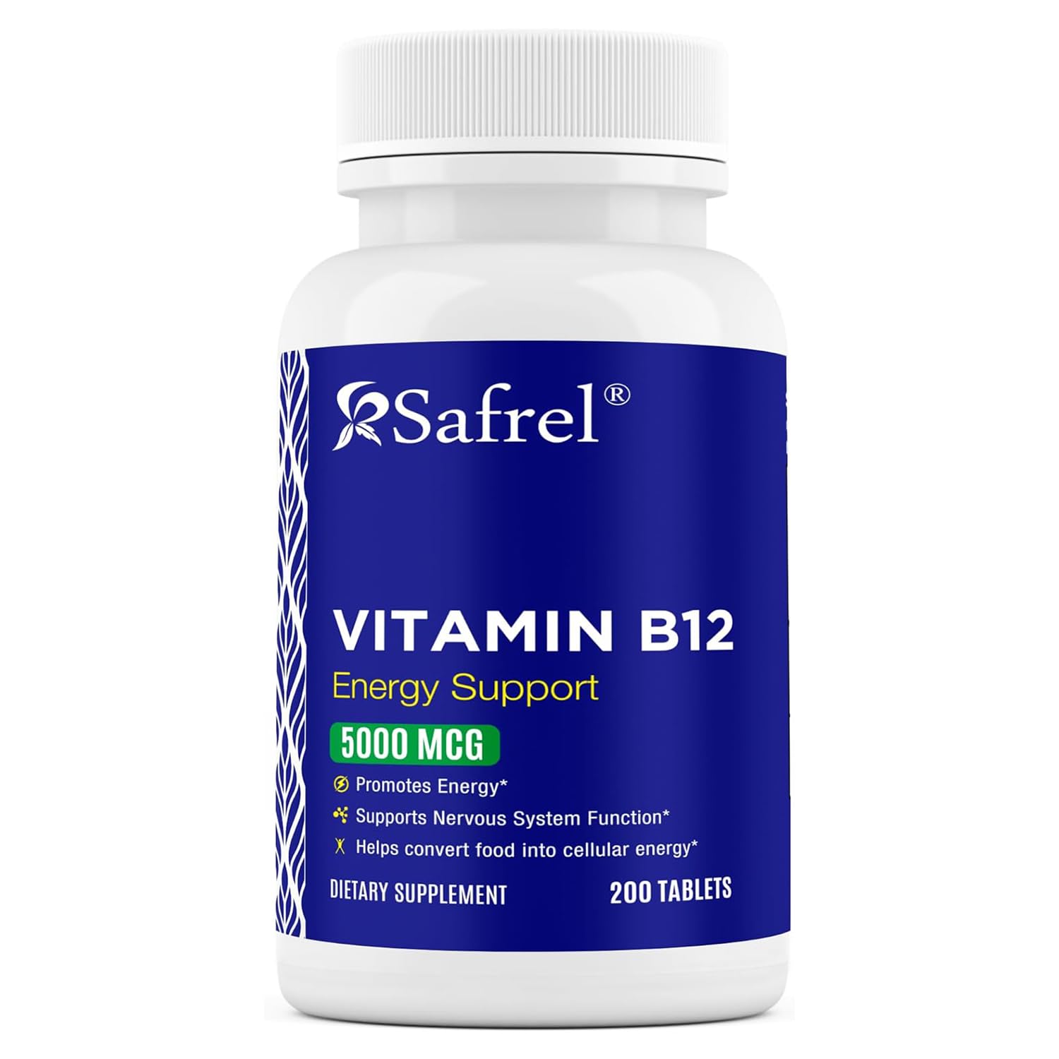 Suplemento Safrel De Vitamina B12 En Tabletas De 5000 Mcg Para 20 Días - Venta Internacional.
