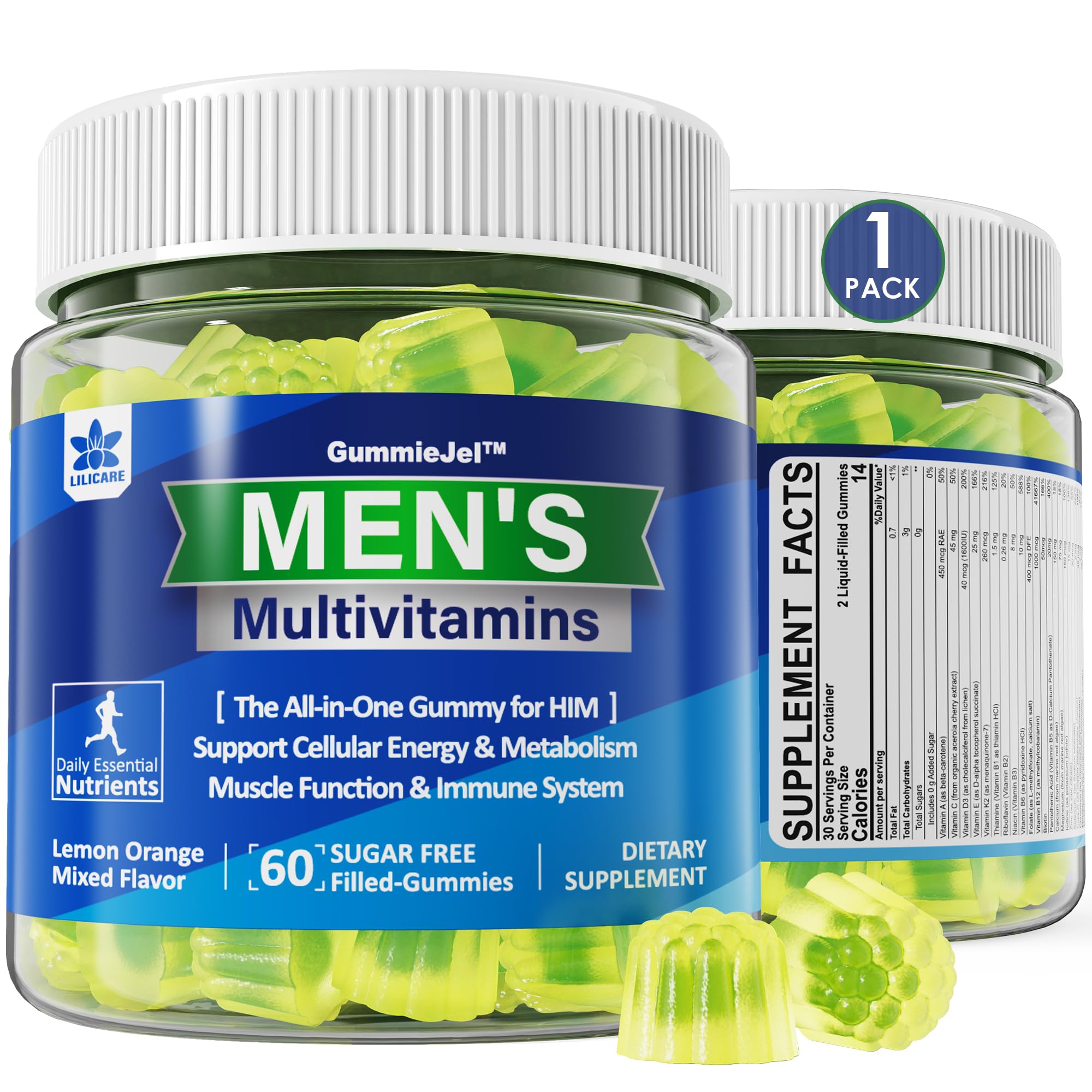 Foto 2 pulgar | Gomitas Multivitamínicas Lilicare Para Hombres Con Omega 3 Y Probióticos - Venta Internacional.
