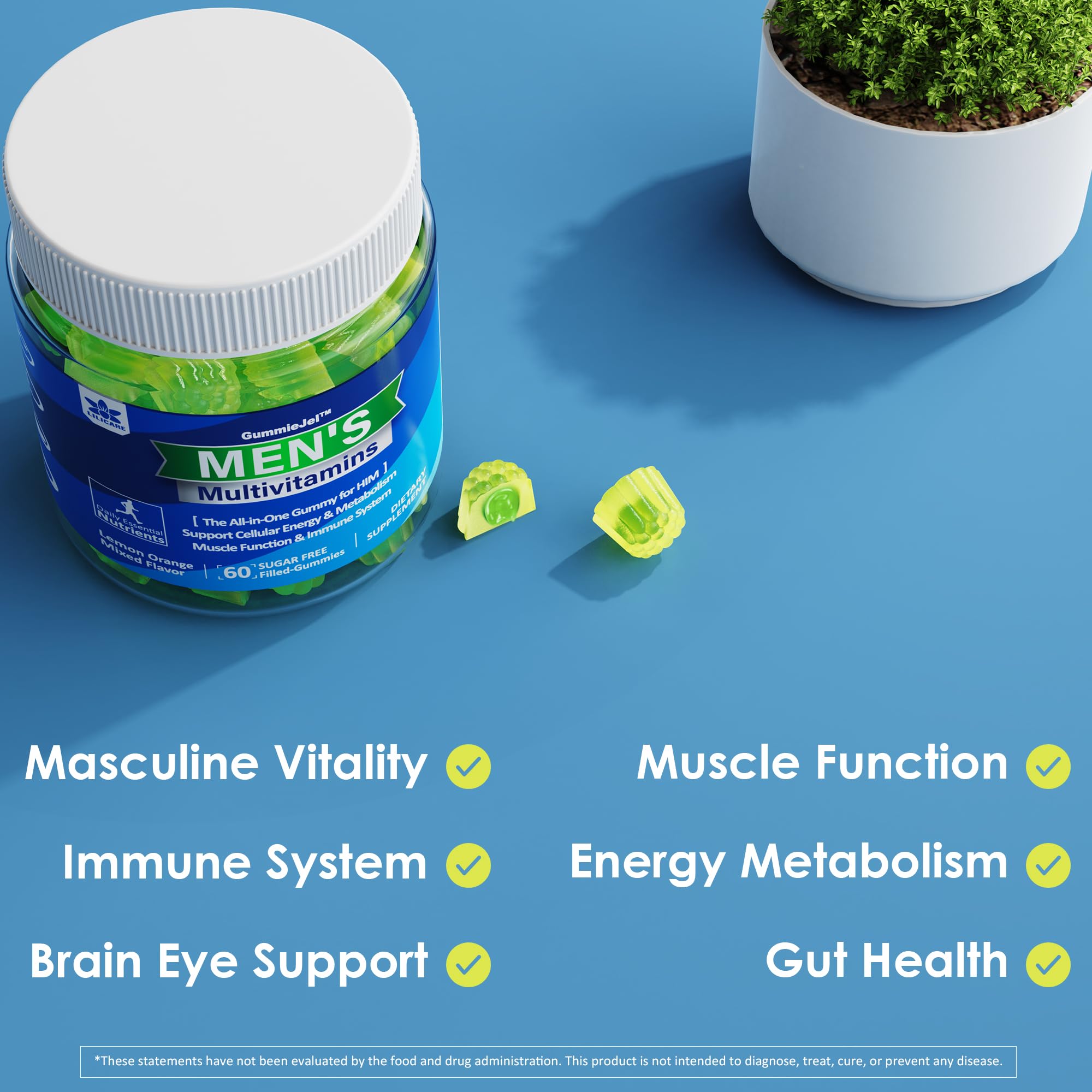 Foto 5 pulgar | Gomitas Multivitamínicas Lilicare Para Hombres Con Omega 3 Y Probióticos - Venta Internacional.