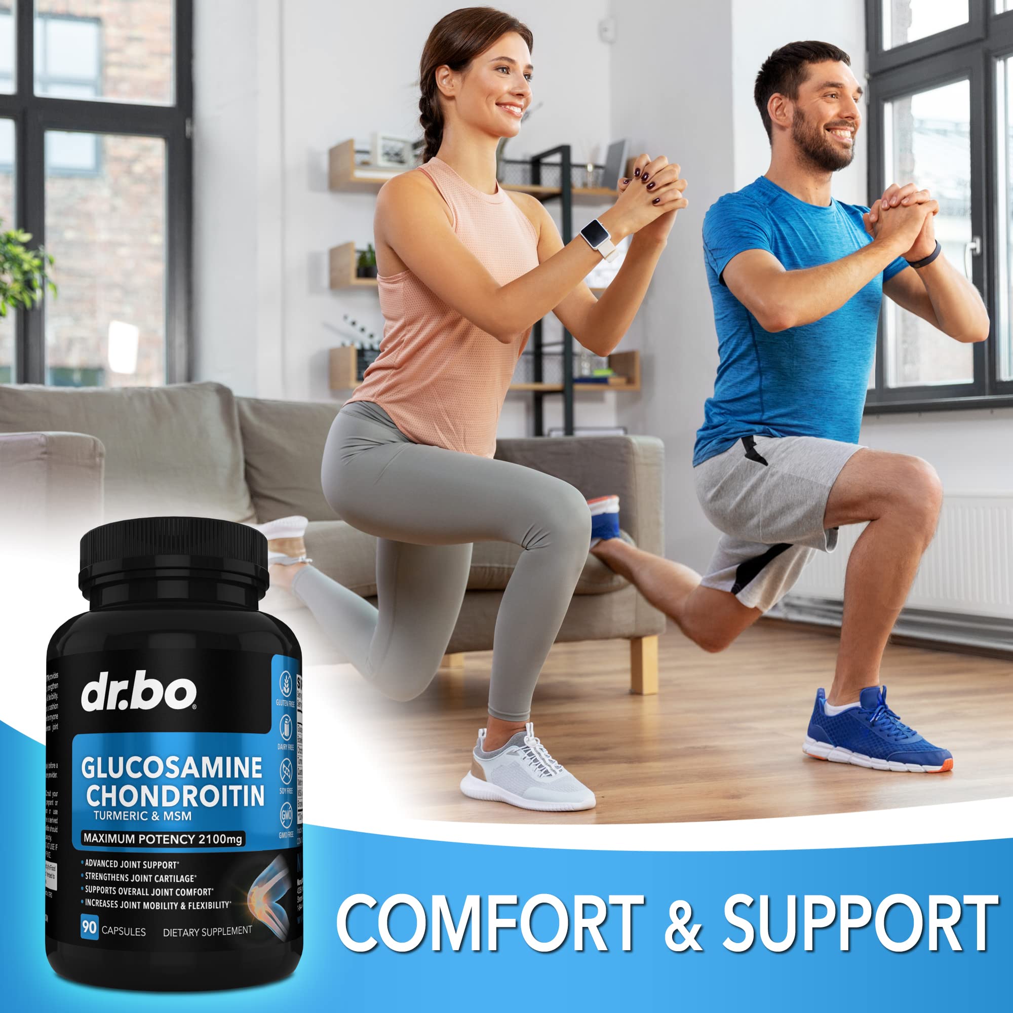 Foto 4 | Suplemento Para La Salud De Las Articulaciones Dr. Bo Glucosamina Y Condroitina - Venta Internacional.