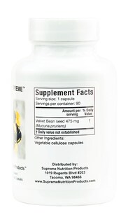 Foto 2 | Supreme Nutrition Mucuna Supreme 90 Cápsulas Vegetarianas - Venta Internacional.