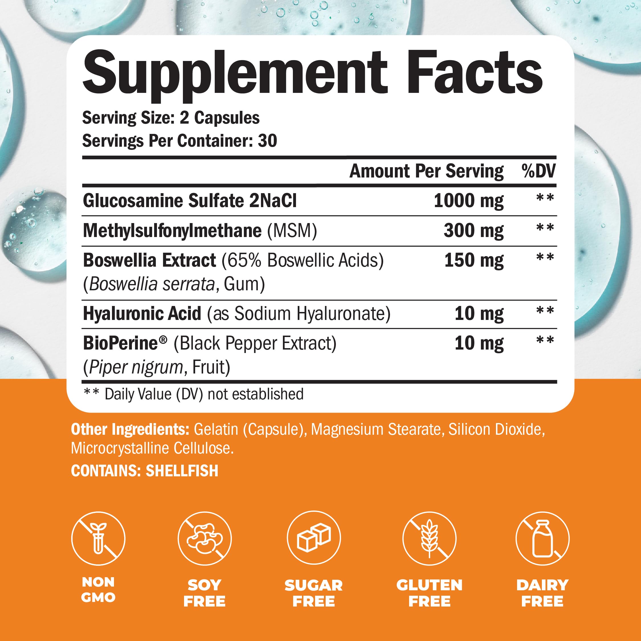 Foto 3 | Suplemento De Sulfato De Glucosamina De Vimerson Health Con Ácido Hialurónico - Venta Internacional.