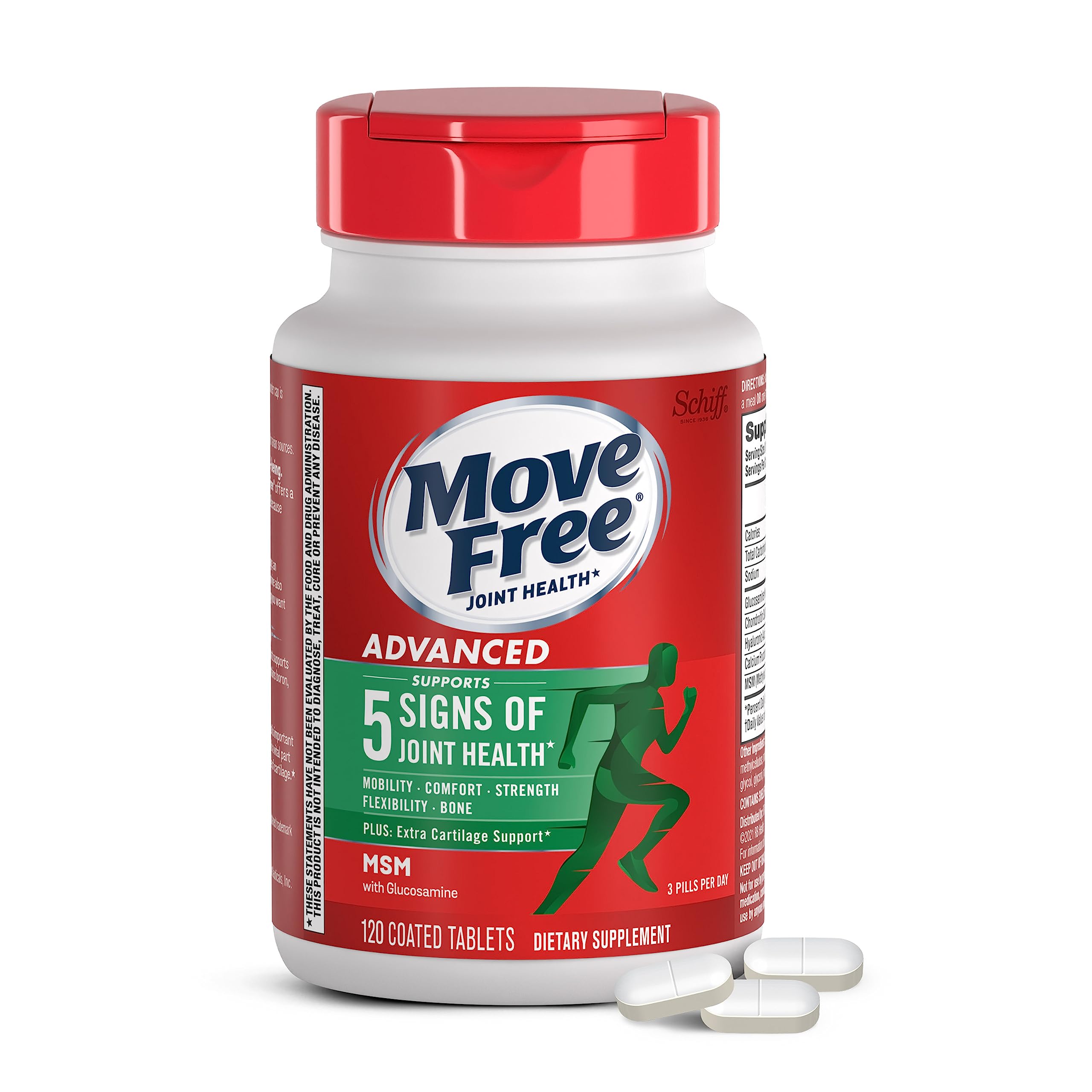 Foto 1 | Suplemento Move Free Advanced Glucosamine 120 Comprimidos - Venta Internacional.
