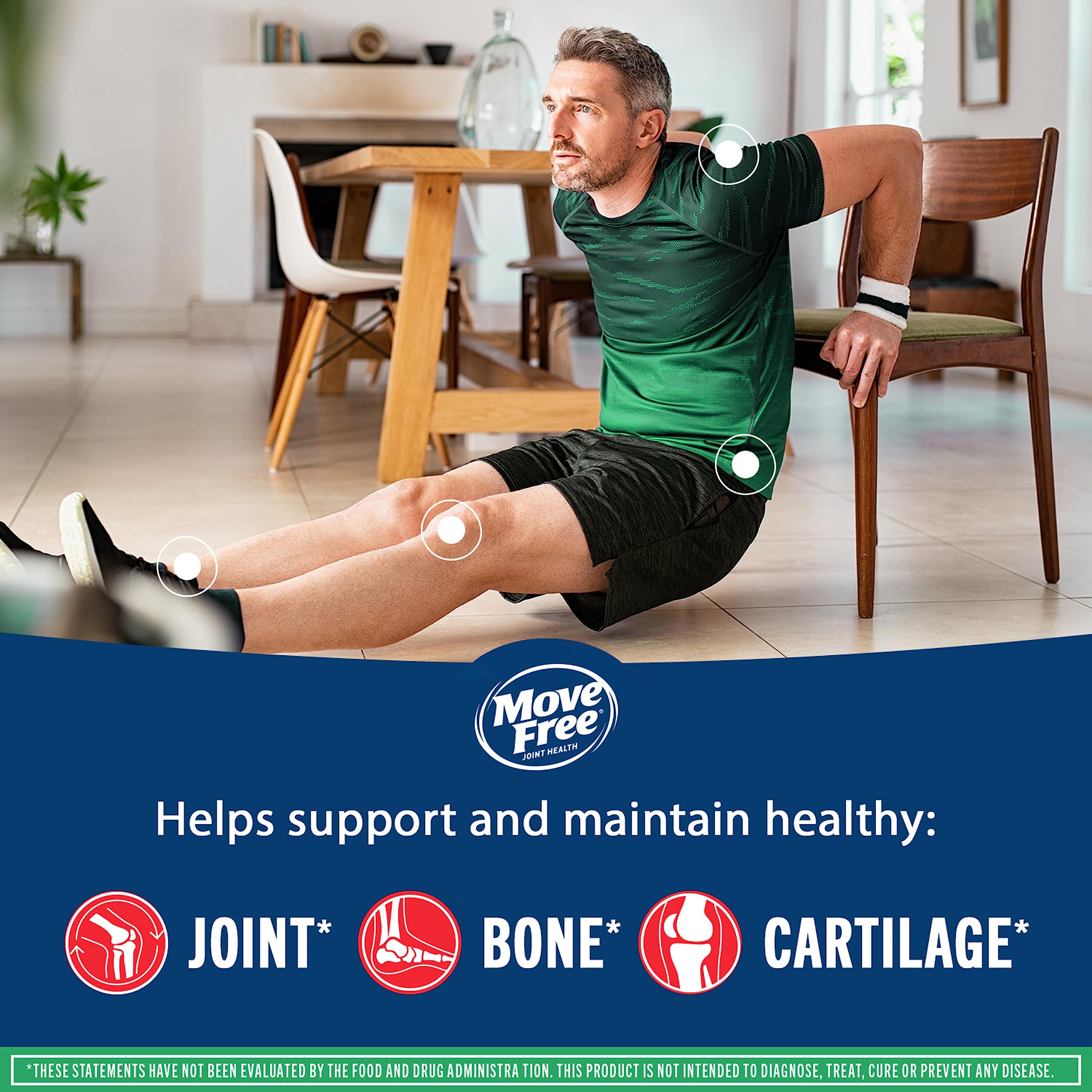 Foto 6 pulgar | Suplemento Move Free Advanced Glucosamine 120 Comprimidos - Venta Internacional.