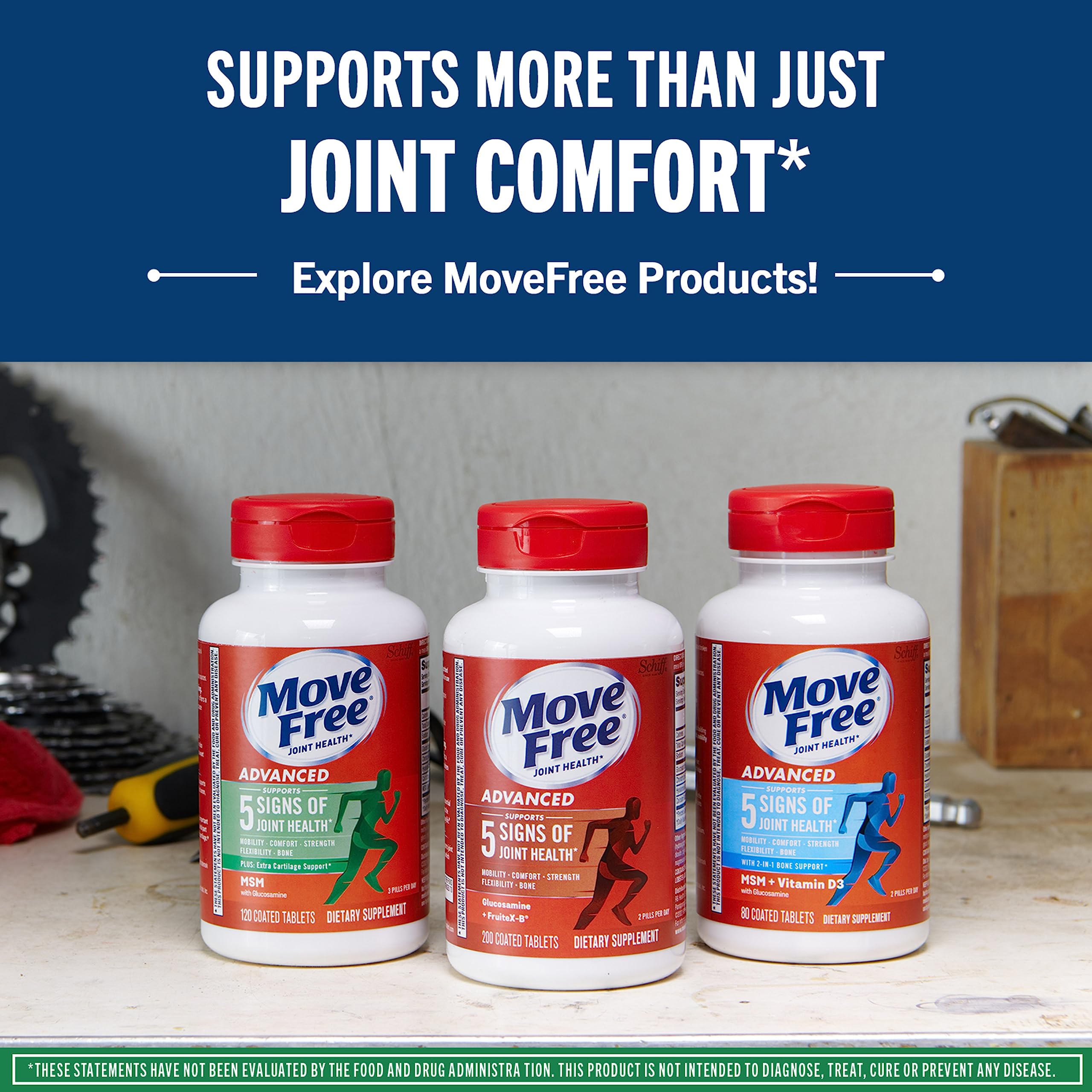 Foto 8 pulgar | Suplemento Move Free Advanced Glucosamine 120 Comprimidos - Venta Internacional.