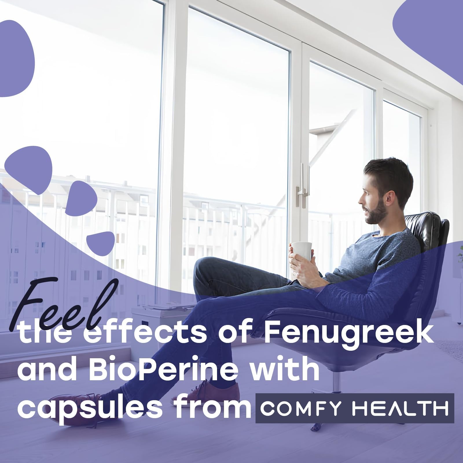 Foto 5 | Suplemento Comfy Health, Cápsulas De Fenogreco, 2410 Mg, 120 Unidades - Venta Internacional.