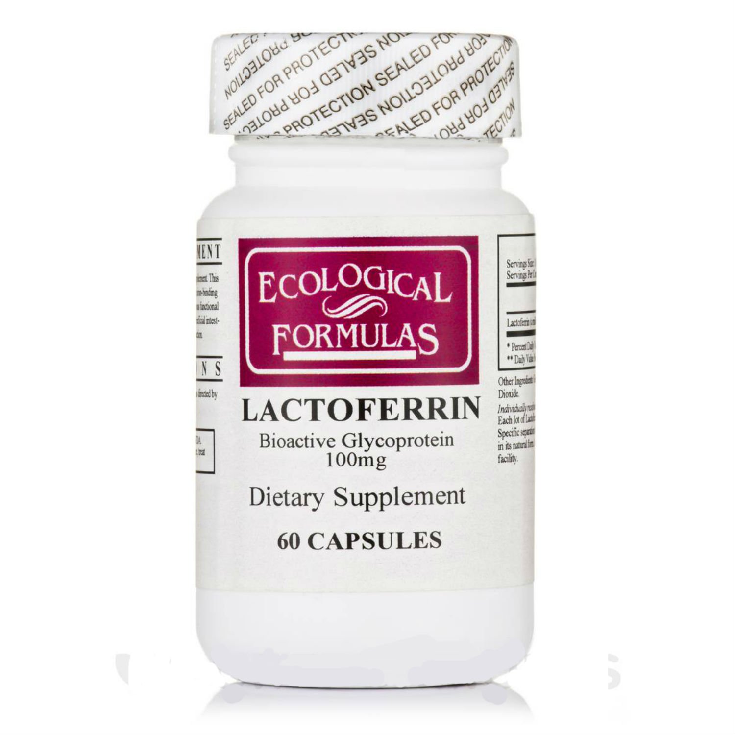 Foto 1 | Suplemento Ecological Formulas De Lactoferrina 100 Mg 60 Cápsulas - Venta Internacional.