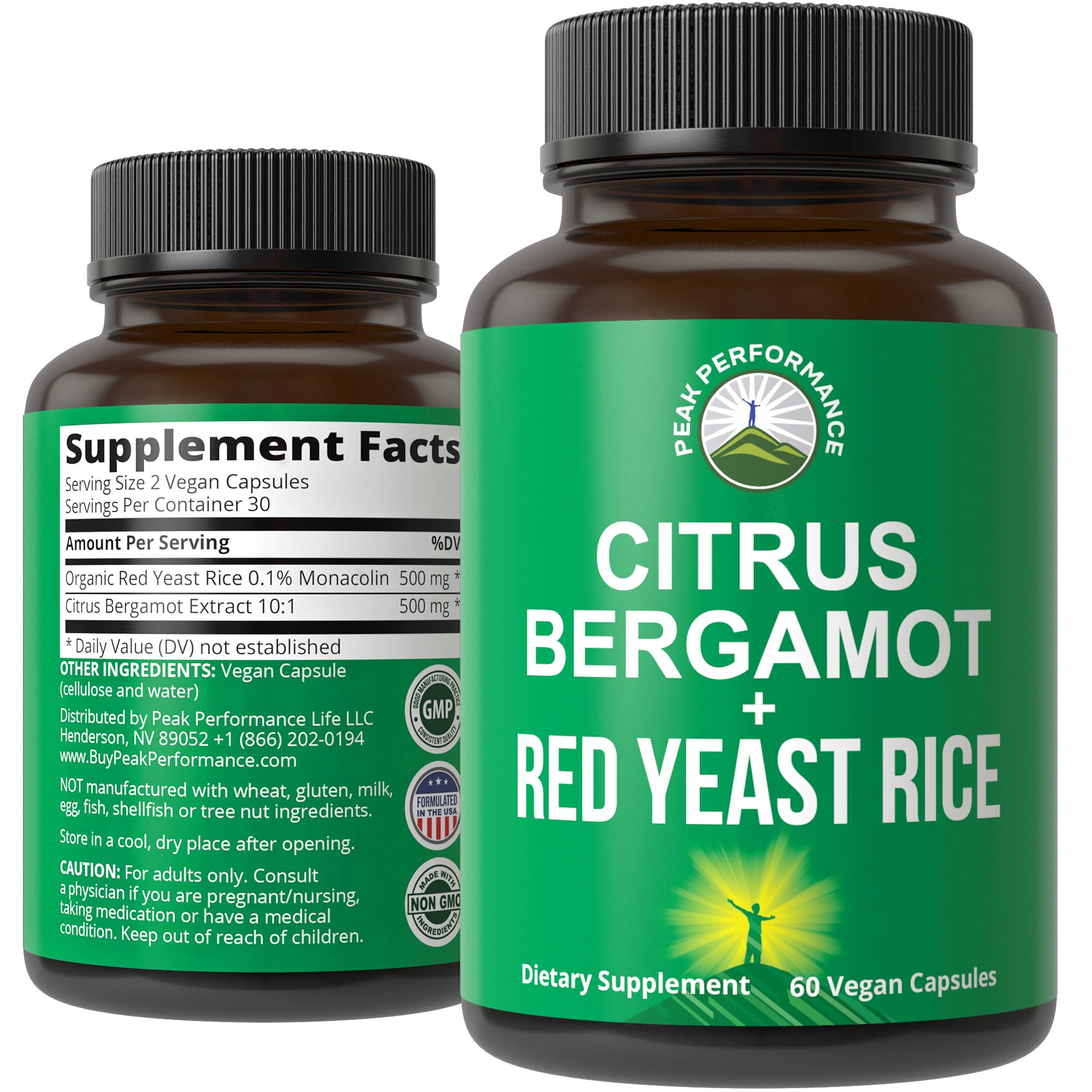 Foto 2 pulgar | Suplemento Peak Performance Citrus Bergamota + Arroz De Levadura Roja - Venta Internacional.