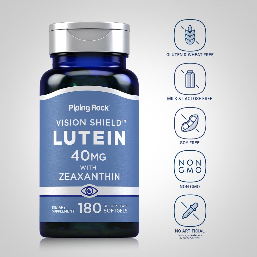 Foto 4 pulgar | Suplemento Piping Rock De Luteína Y Zeaxantina 40 Mg 180 Cápsulas Blandas - Venta Internacional.