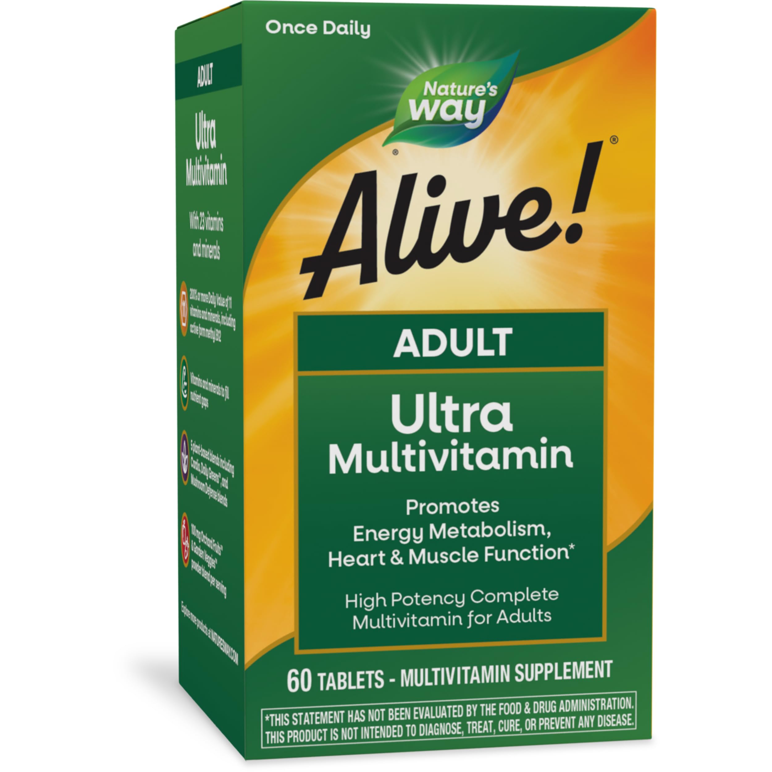 ¡complementa Nature's Way Alive! Ultramultivitamínico Para Adultos, 60 Comprimidos - Venta Internacional.