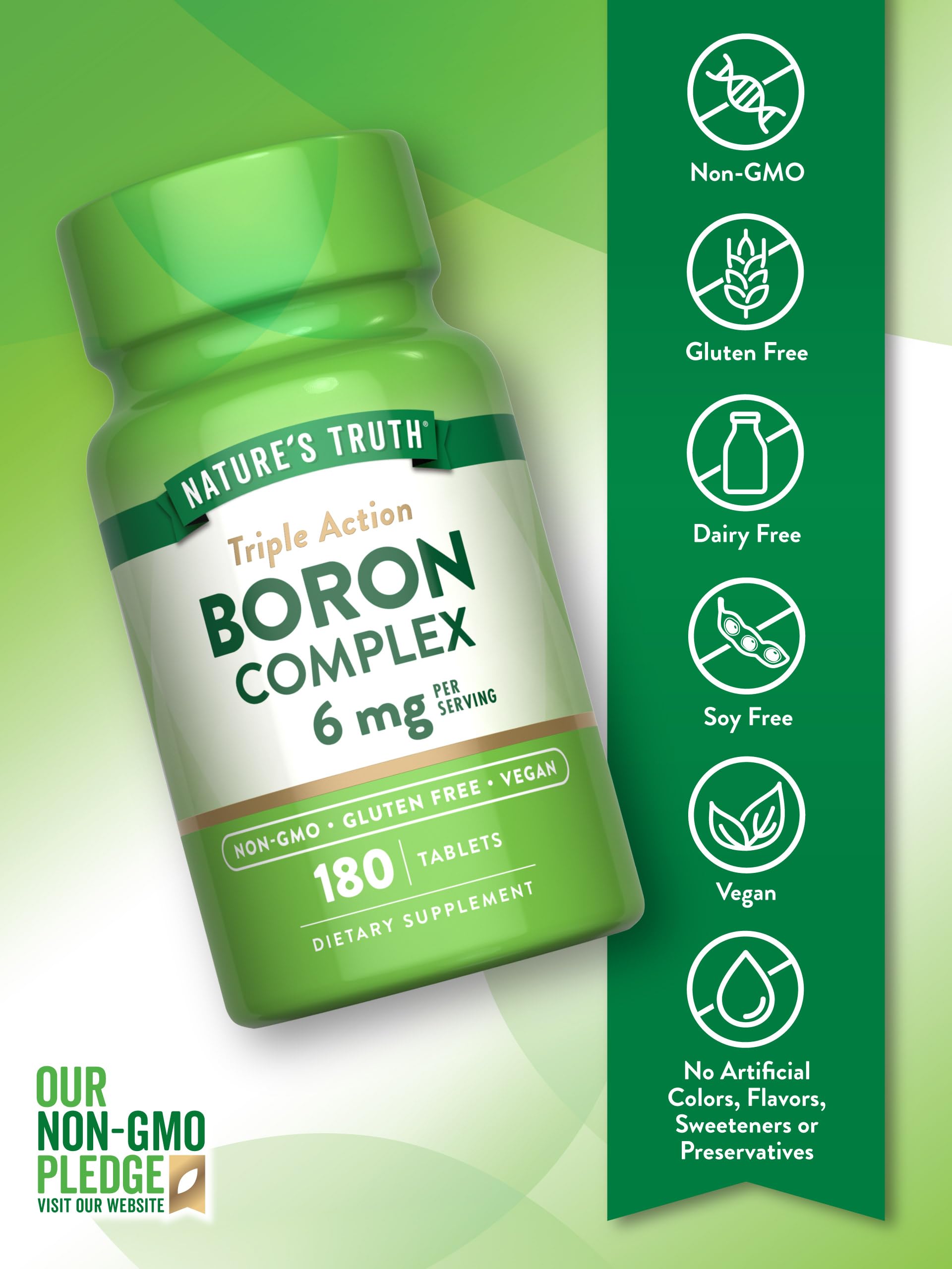 Foto 4 pulgar | Suplemento Del Complejo De Boro De Triple Acción De Nature's Truth, 6 Mg - Venta Internacional.