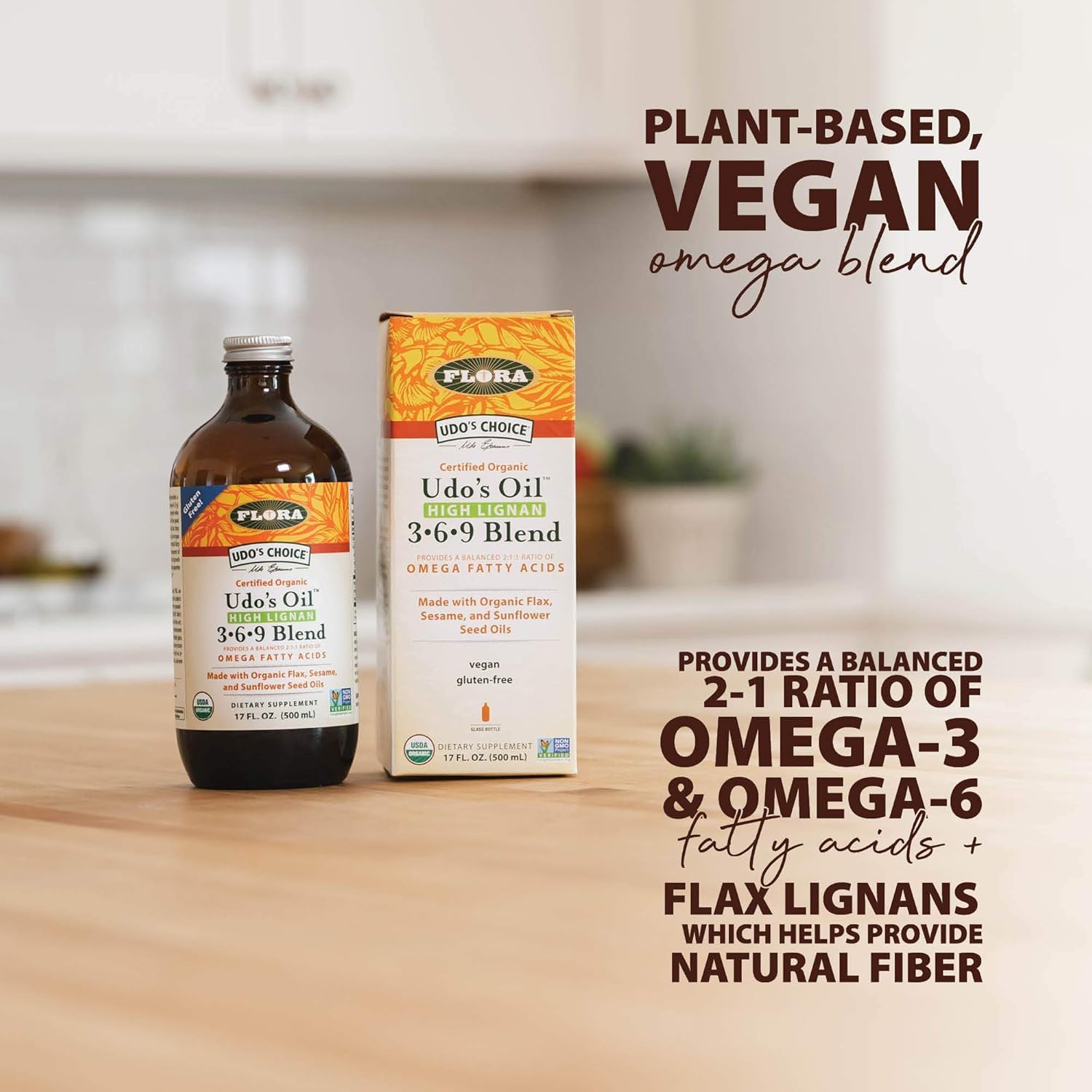 Foto 4 pulgar | Mezcla De Aceites Omega Flora Udo's Choice High-lignan 369 500 Ml - Venta Internacional.