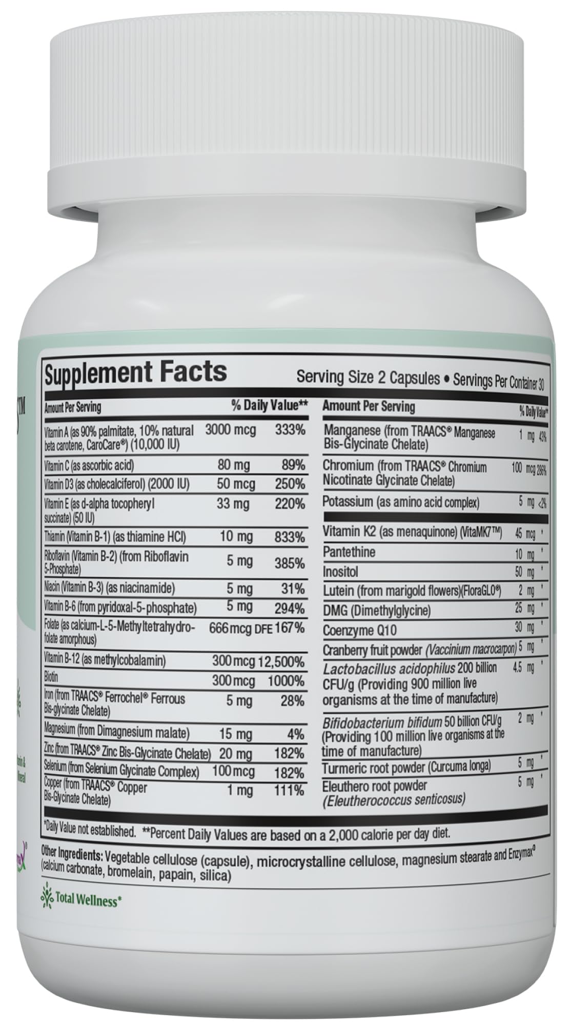 Foto 2 | Multivitamínico Maxi Health Total Wellness 60 Cápsulas - Venta Internacional.