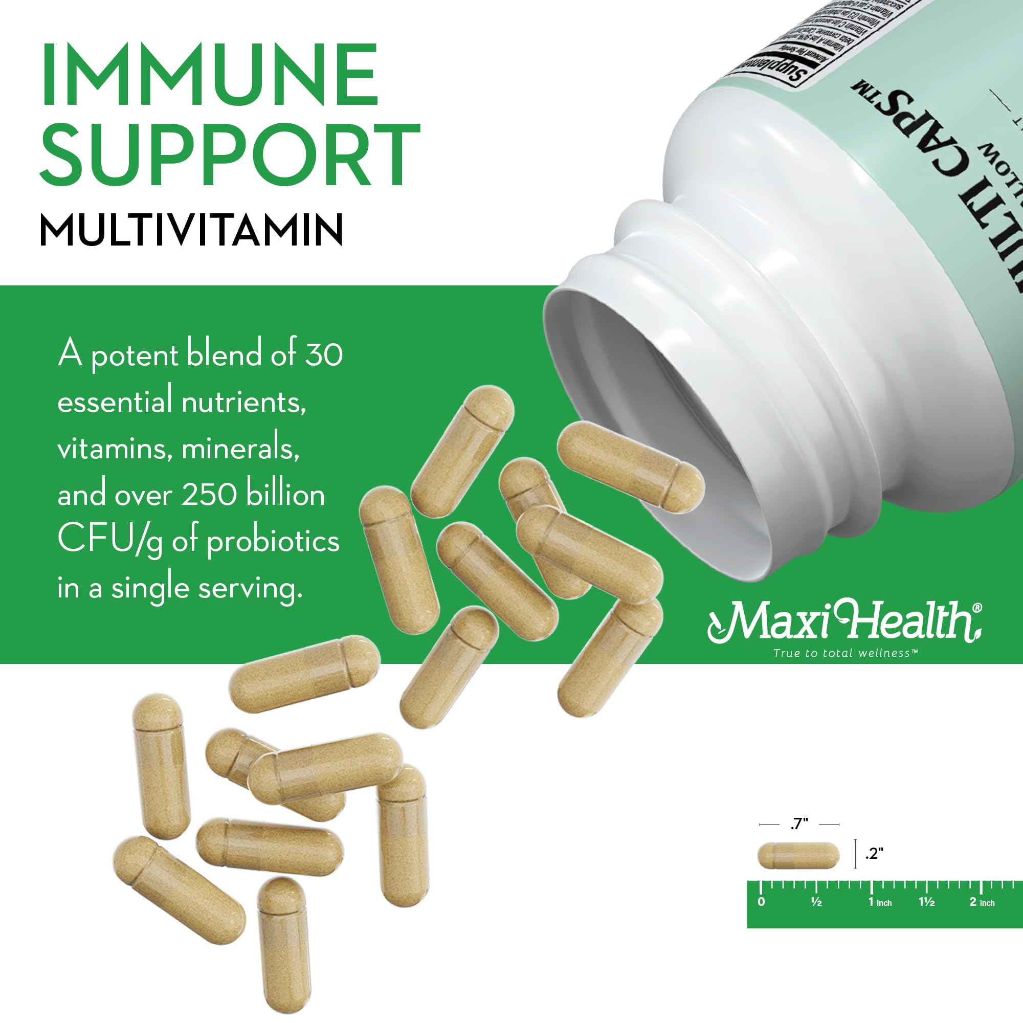 Foto 5 pulgar | Multivitamínico Maxi Health Total Wellness 60 Cápsulas - Venta Internacional.