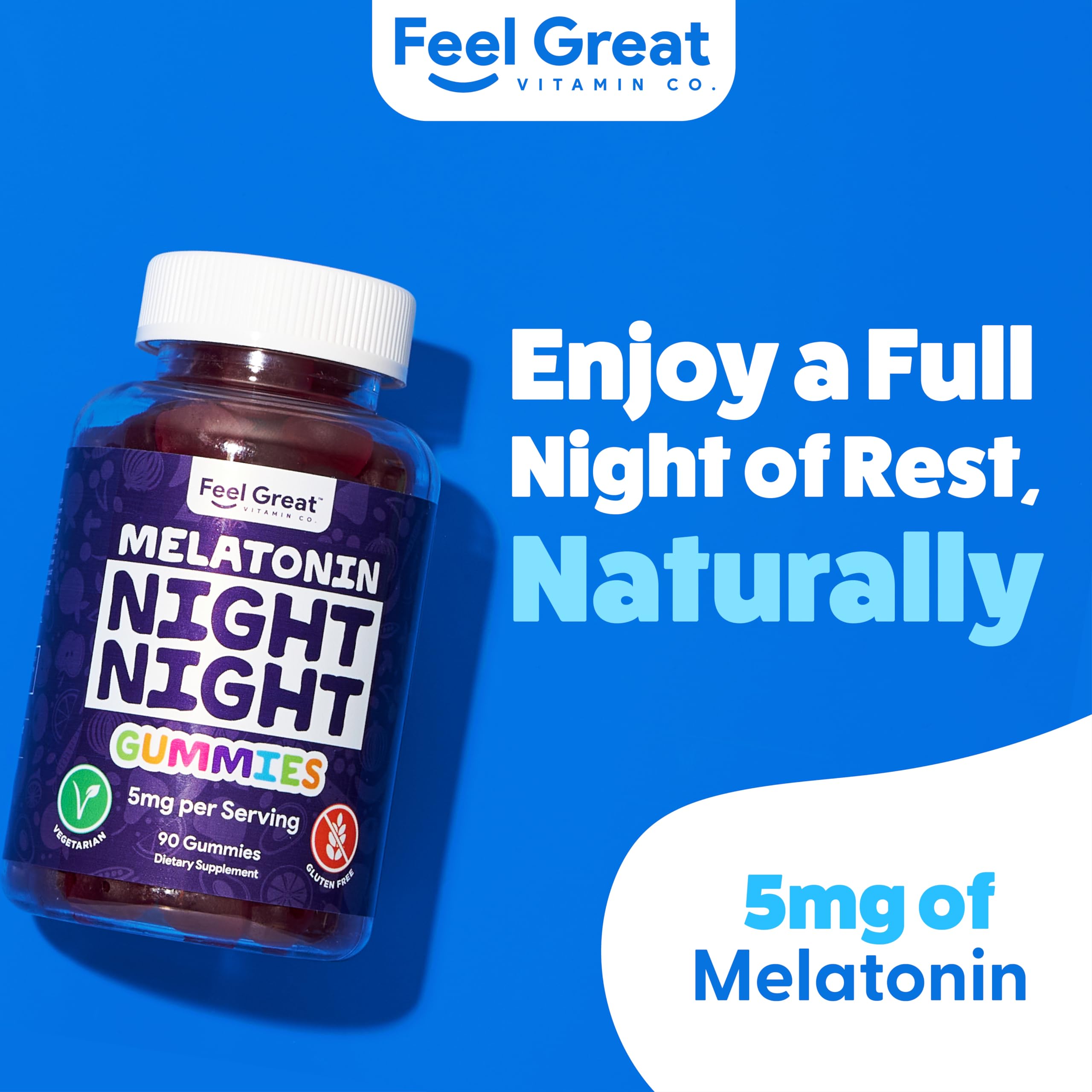 Foto 3 pulgar | Sleep Aid Gummy The Feel Great, Melatonina, 5 Mg, Suministro Para 45 Días - Venta Internacional.
