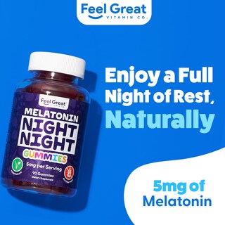 Foto 2 | Sleep Aid Gummy The Feel Great, Melatonina, 5 Mg, Suministro Para 45 Días - Venta Internacional.