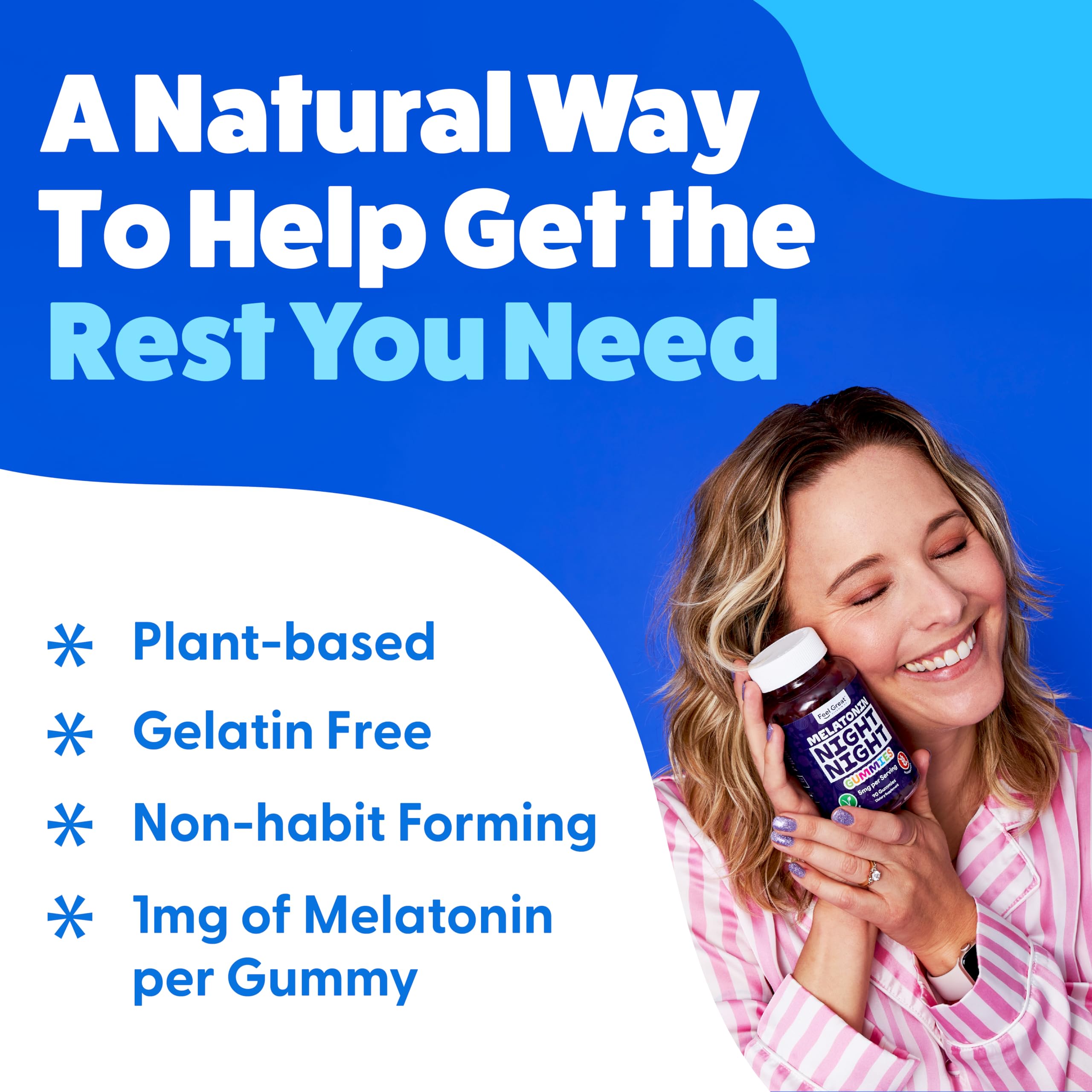 Foto 5 pulgar | Sleep Aid Gummy The Feel Great, Melatonina, 5 Mg, Suministro Para 45 Días - Venta Internacional.