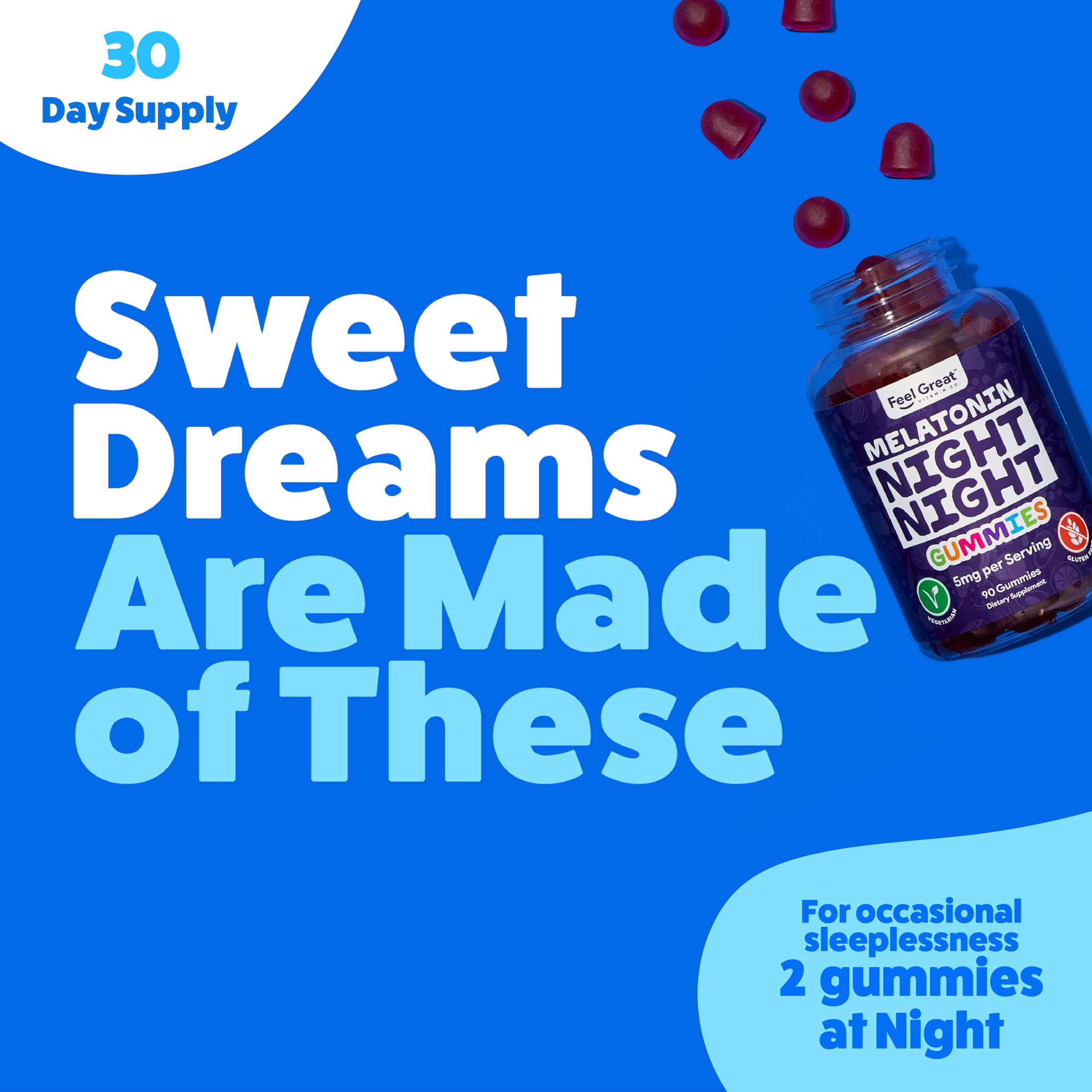 Foto 6 pulgar | Sleep Aid Gummy The Feel Great, Melatonina, 5 Mg, Suministro Para 45 Días - Venta Internacional.