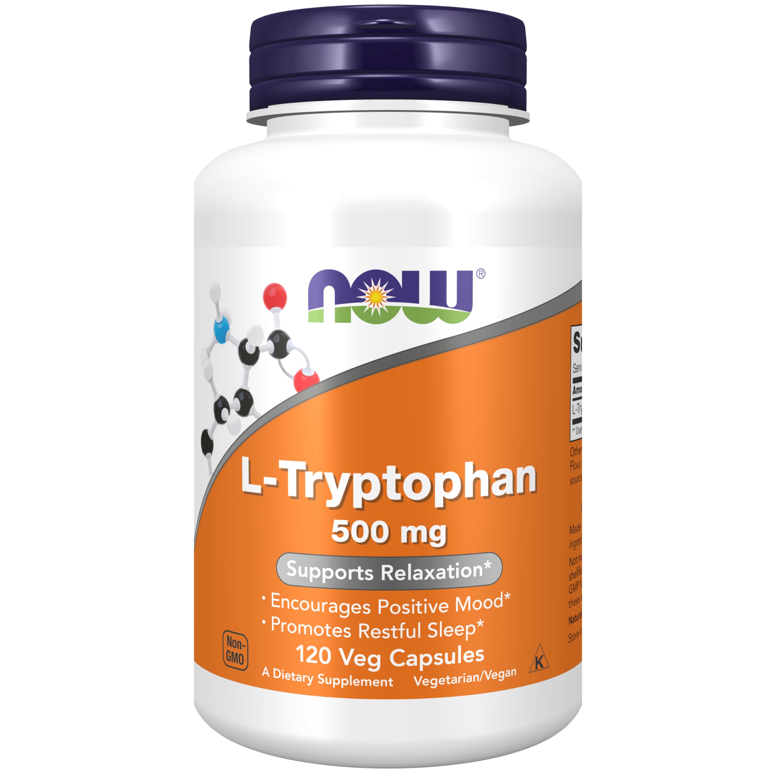 Supplement Now, 500 Mg De L-triptófano, Estimula Un Estado De Ánimo Positivo, 120 Cápsulas - Venta Internacional.