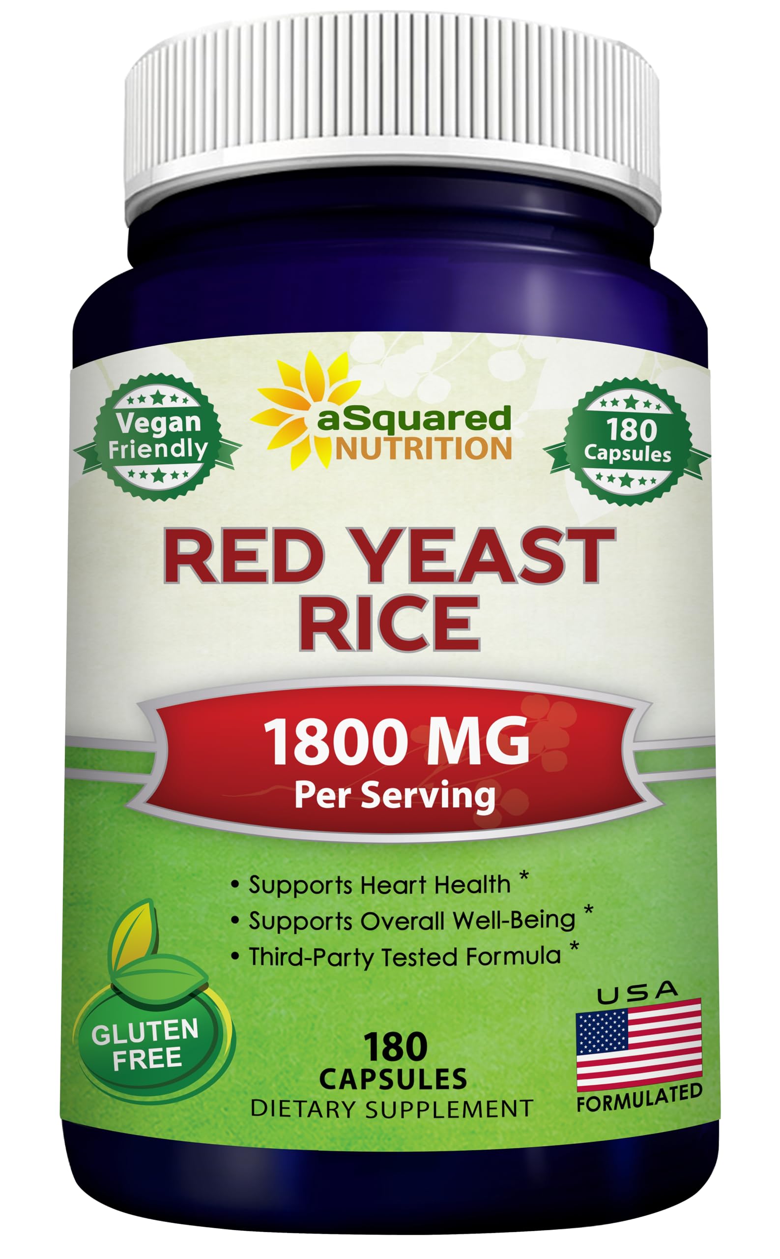 Foto 1 | Suplemento Dietético Squared Nutrition, Levadura Roja, Arroz, 1800 Mg - Venta Internacional.