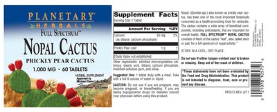 Foto 4 | Suplemento Planetary Herbals: Nopal Cactus De Espectro Completo - Venta Internacional.