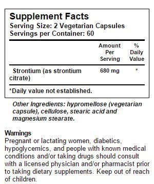 Foto 3 pulgar | Suplemento De Estroncio De La Marca Vitacost, 680 Mg, 120 Cápsulas Vegetarianas - Venta Internacional.
