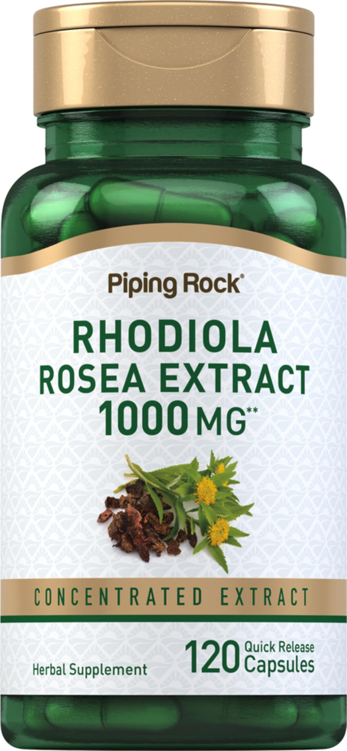 Foto 2 pulgar | Suplemento De Extracto De Rhodiola Rosea De Piping Rock, 1000 Mg, 120 Cápsulas - Venta Internacional.