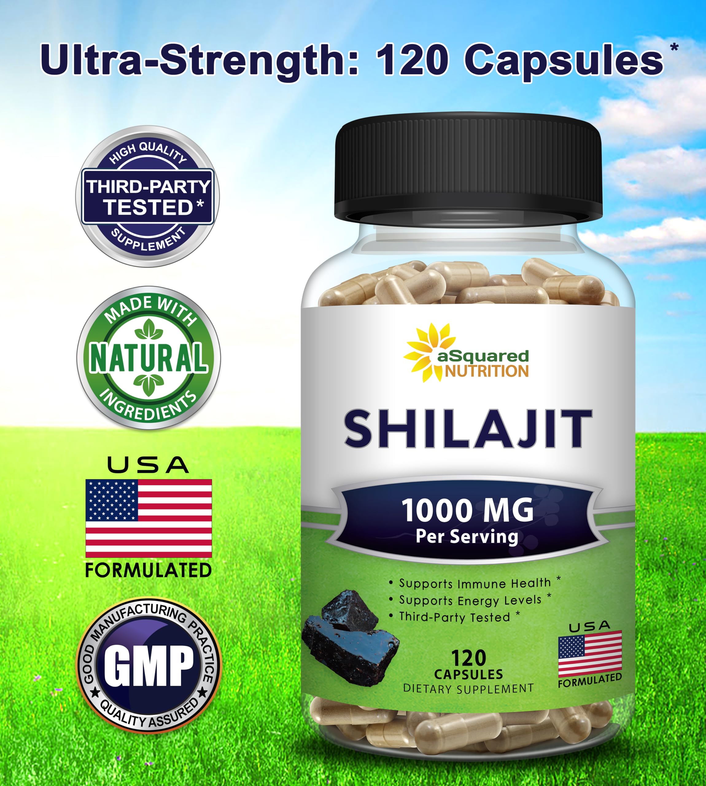 Foto 5 pulgar | Suplemento Squared Nutrition Shilajit 1000 Mg 120 Cápsulas - Venta Internacional.