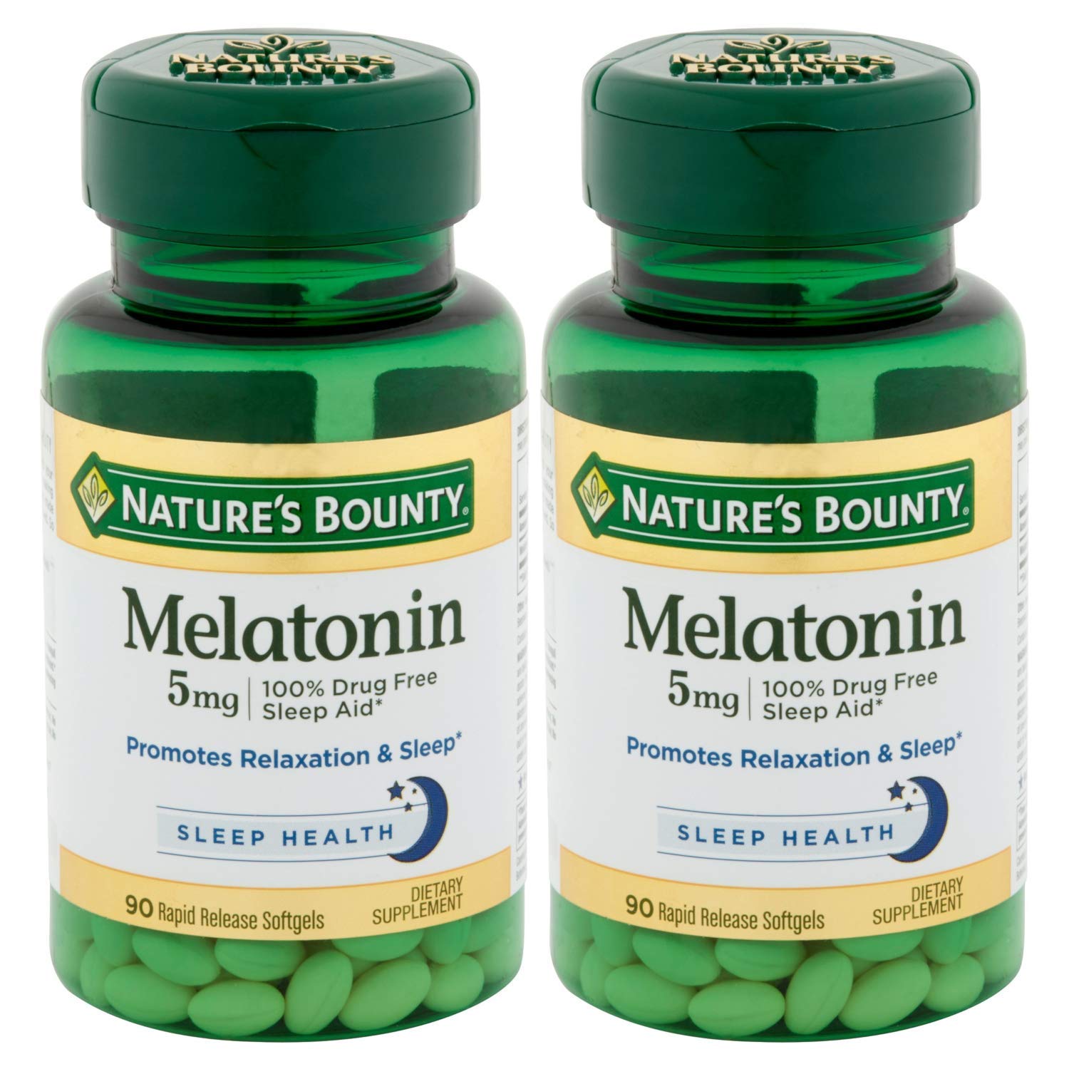 Foto 2 pulgar | Suplemento Nature's Bounty, Cápsulas Blandas De Melatonina De 5 Mg, 90 X 2 - Venta Internacional.