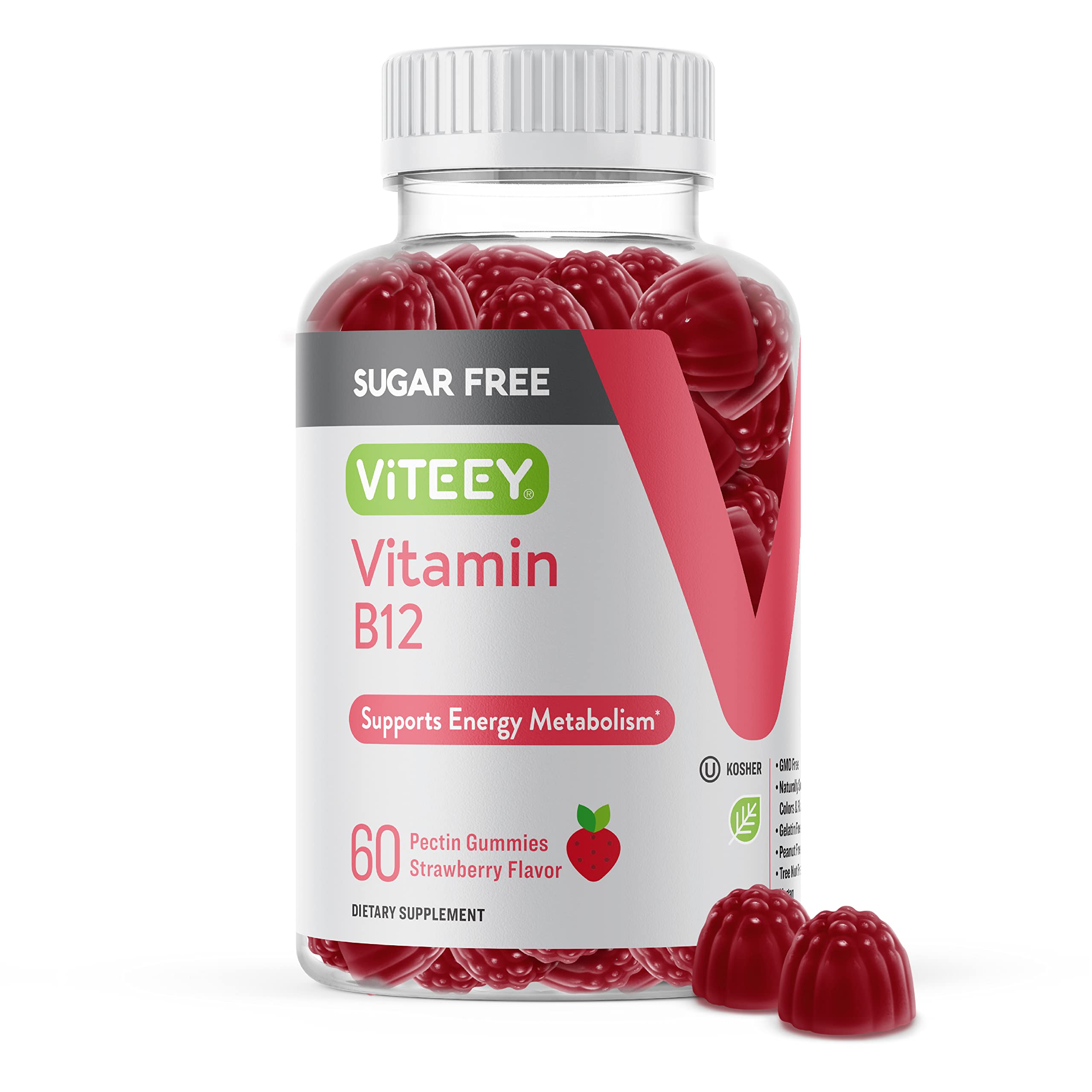 Foto 2 pulgar | Gomitas De Vitamina B12 Viteey 1000 Mcg Para Adultos Y Adolescentes - Venta Internacional.