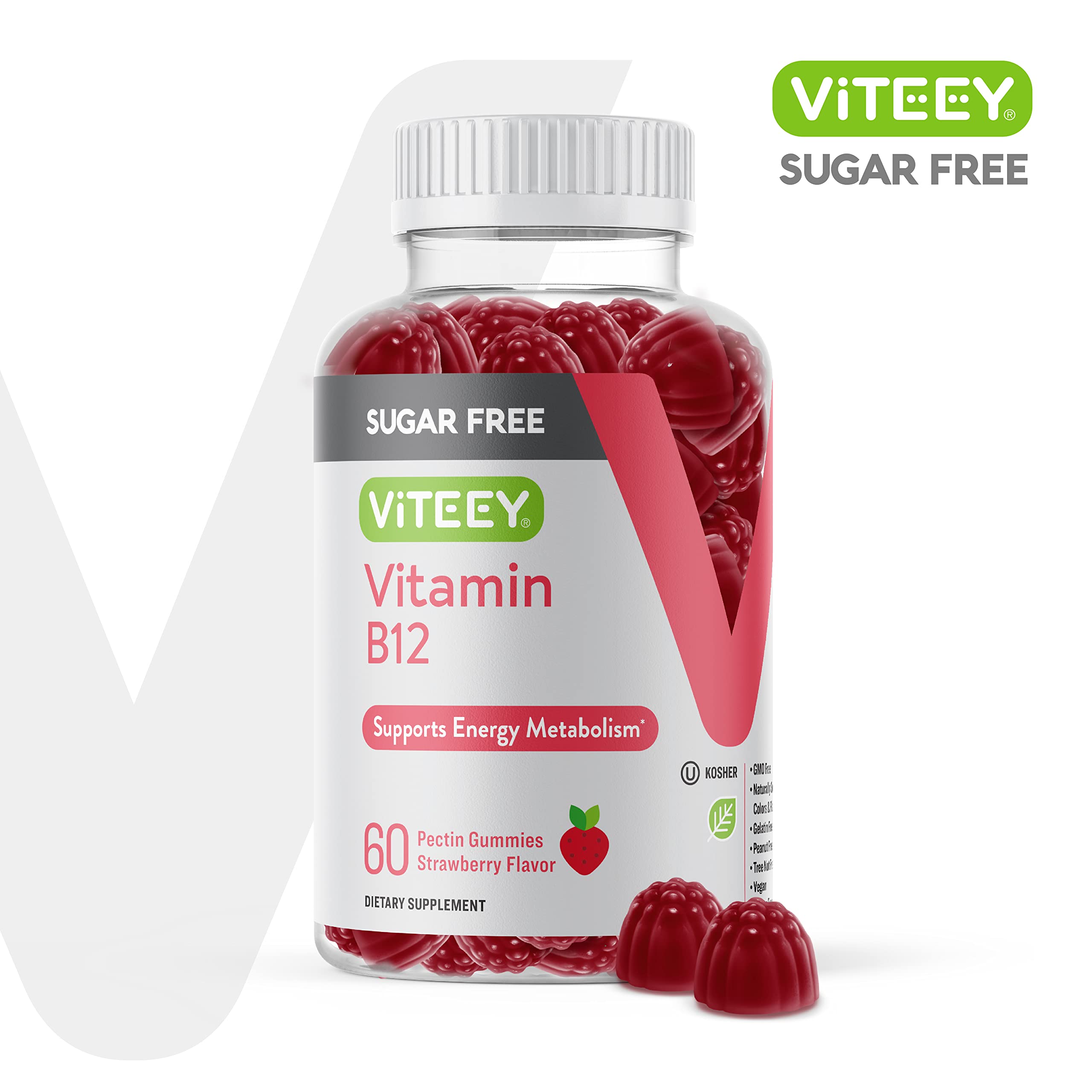 Foto 3 pulgar | Gomitas De Vitamina B12 Viteey 1000 Mcg Para Adultos Y Adolescentes - Venta Internacional.