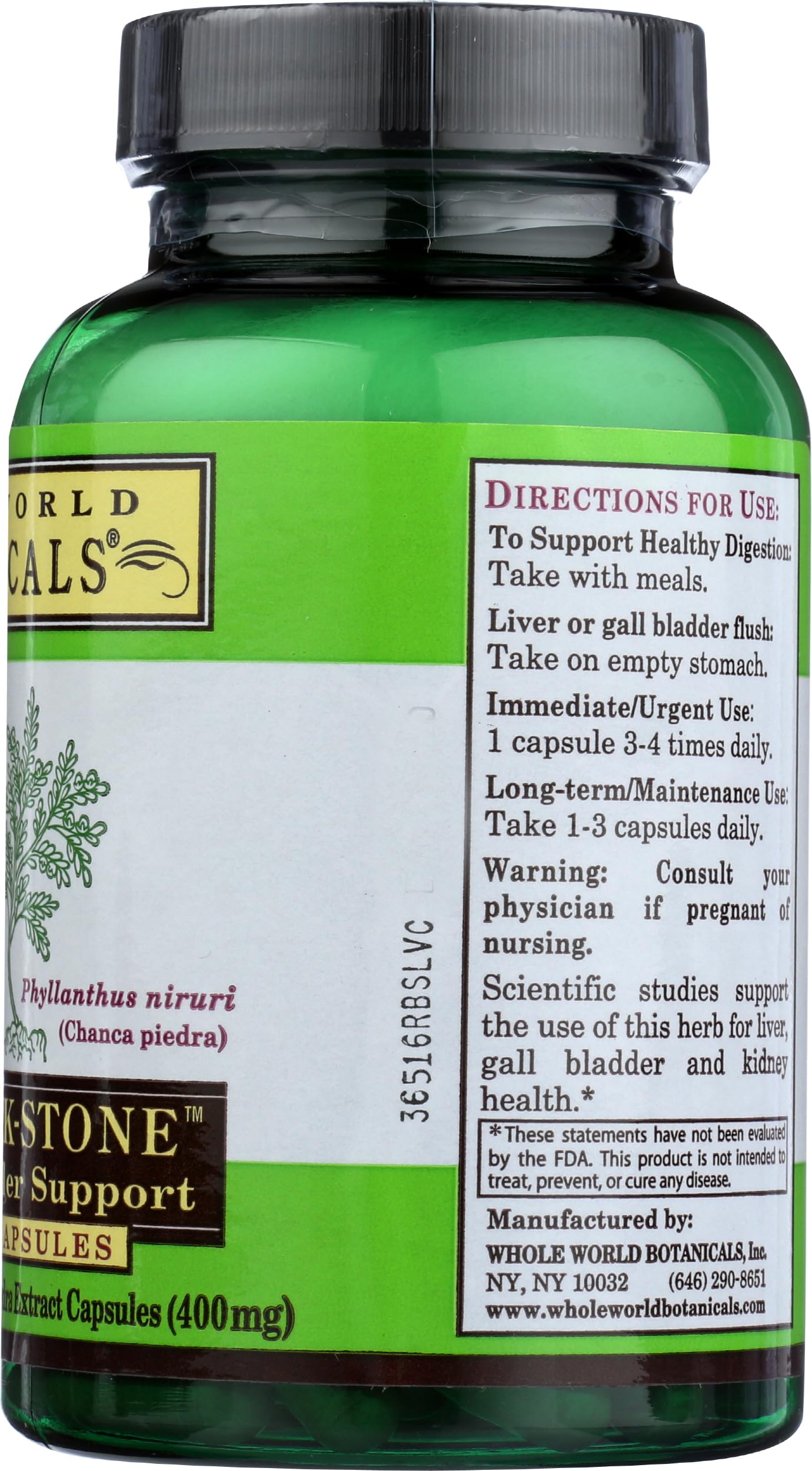 Foto 8 pulgar | Suplemento Whole World Botanicals Royal Chanca Piedra 400 Mg - Venta Internacional.