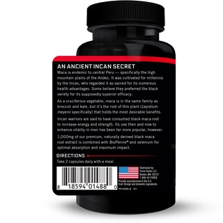 Foto 3 | Suplemento De Vitalidad Force Factor De Raíz De Maca Negra 1000 Mg - Venta Internacional.