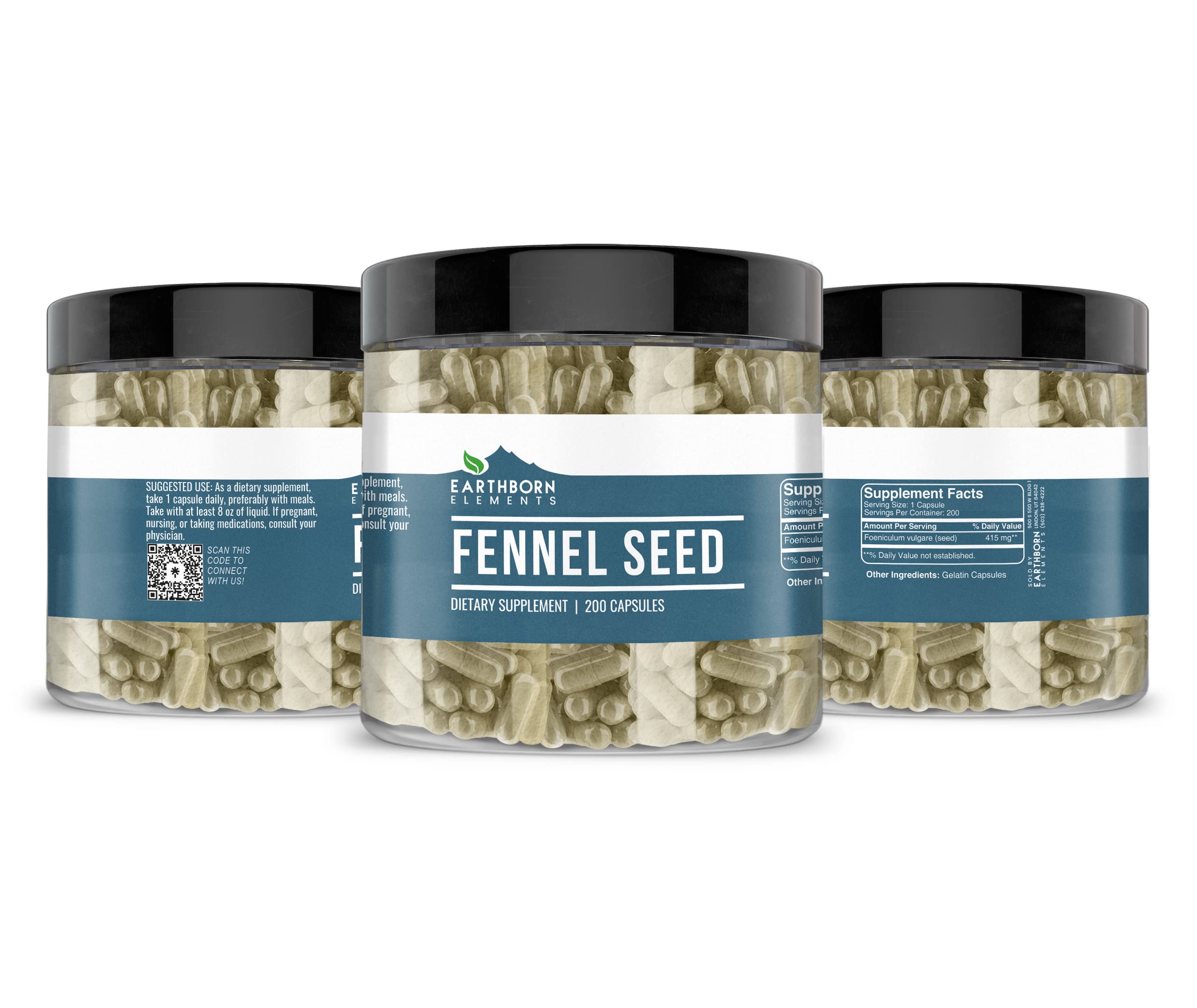 Foto 4 | Suplementos Herbales Earthborn Elements Con Semillas De Hinojo 200 Cápsulas - Venta Internacional.