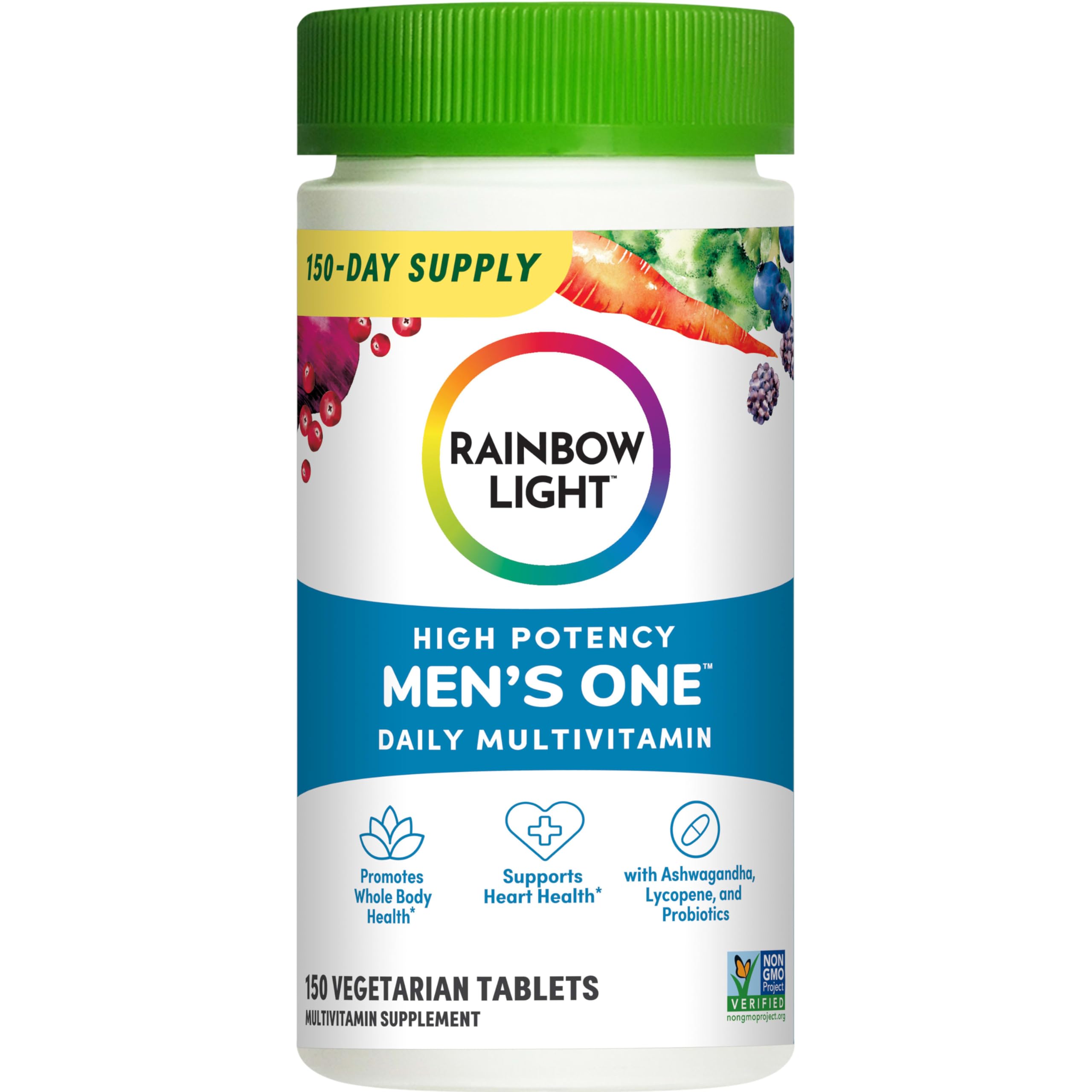 Foto 2 pulgar | Multivitamínico Rainbow Light One De Alta Potencia Para Hombre, 150 Unidades - Venta Internacional.