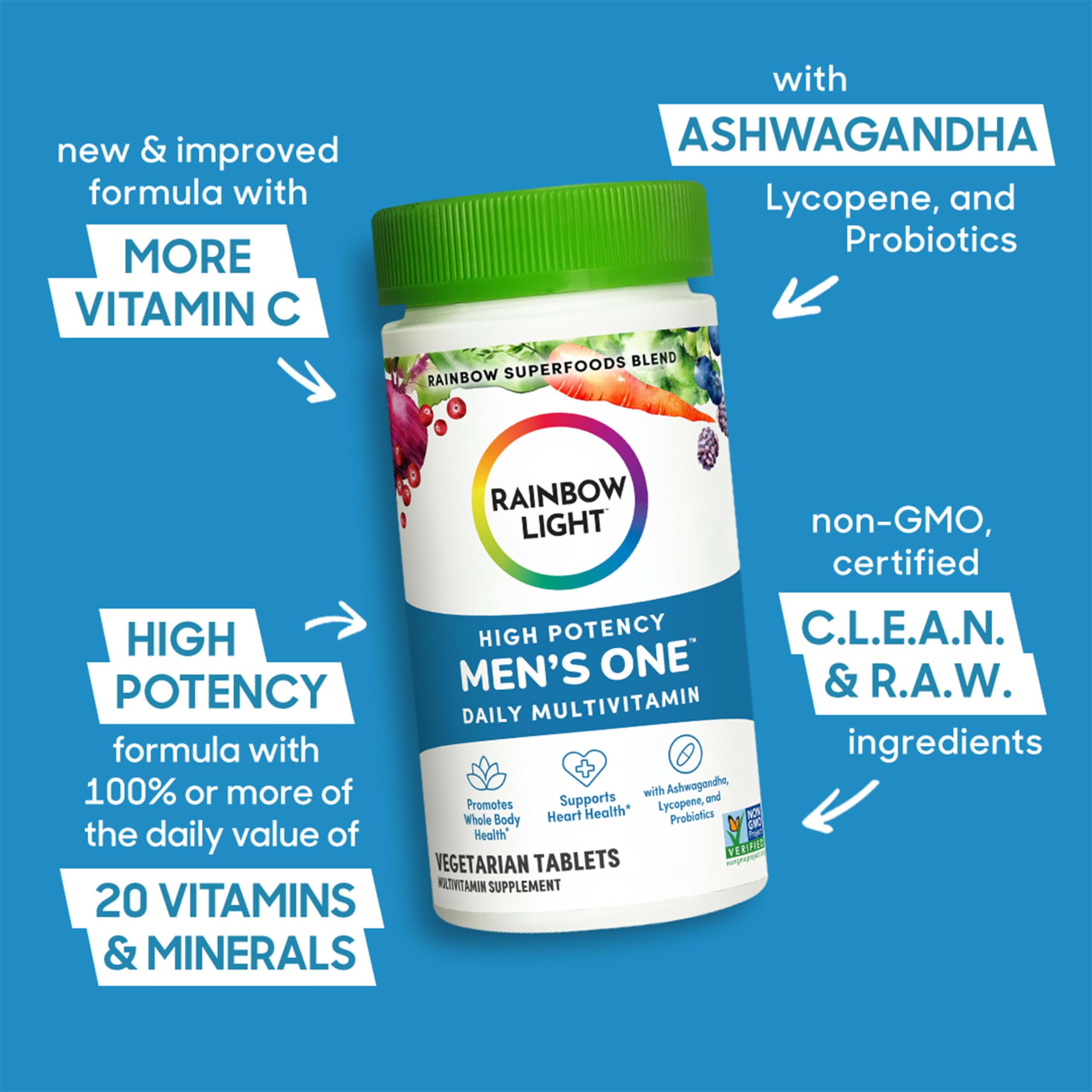 Foto 2 | Multivitamínico Rainbow Light One De Alta Potencia Para Hombre, 150 Unidades - Venta Internacional.