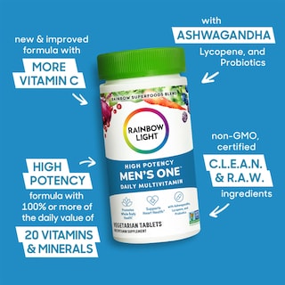 Foto 2 | Multivitamínico Rainbow Light One De Alta Potencia Para Hombre, 150 Unidades - Venta Internacional.