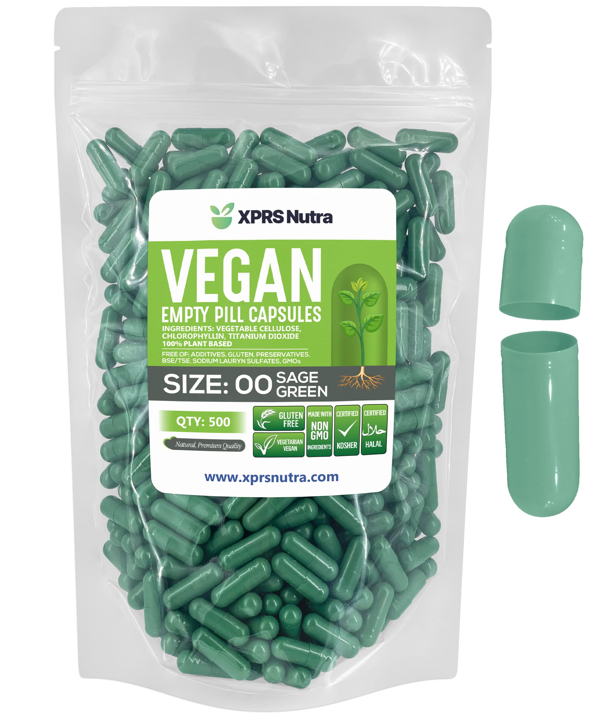 Foto 2 pulgar | Cápsulas Vacías Xprs Nutra, Tamaño 00, 500 Unidades, Veganas - Venta Internacional.