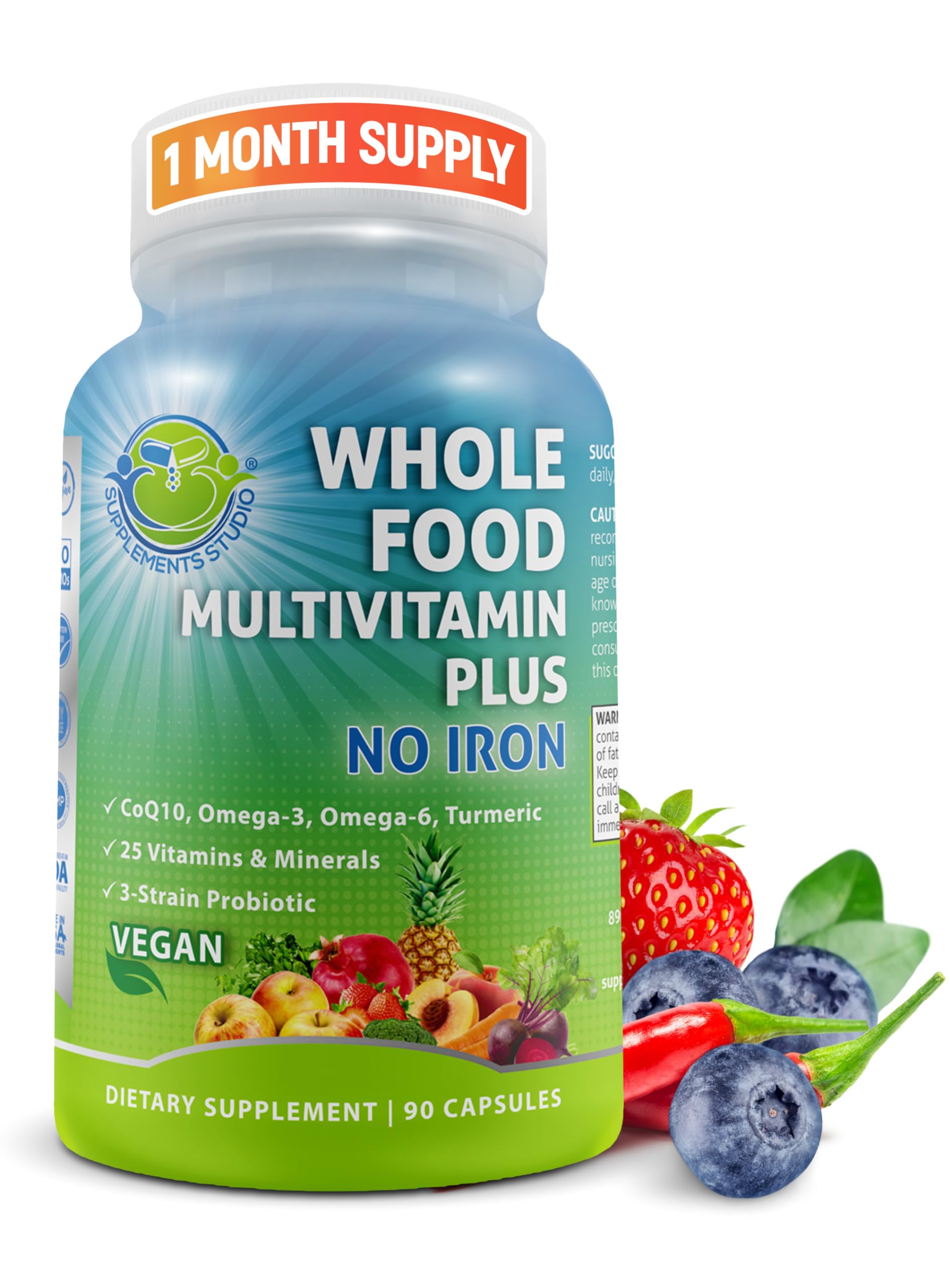 Foto 2 pulgar | Multivitamínico Vegano De Alimentos Integrales Supplements Studio 90 Comprimidos - Venta Internacional.