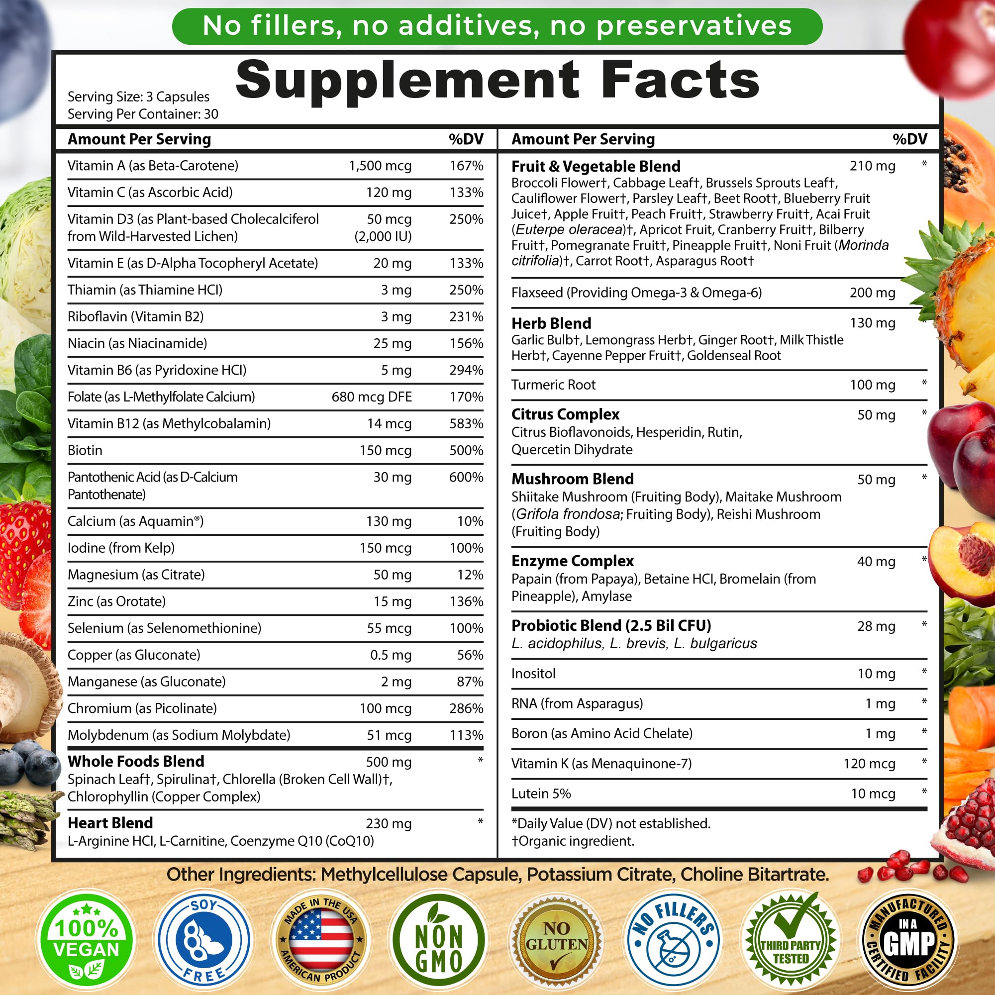 Foto 7 pulgar | Multivitamínico Vegano De Alimentos Integrales Supplements Studio 90 Comprimidos - Venta Internacional.