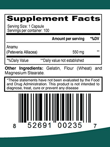 Foto 5 pulgar | Suplemento Elp Essential Anamu 550 Mg 100 Cápsulas - Venta Internacional.
