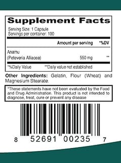 Foto 4 | Suplemento Elp Essential Anamu 550 Mg 100 Cápsulas - Venta Internacional.