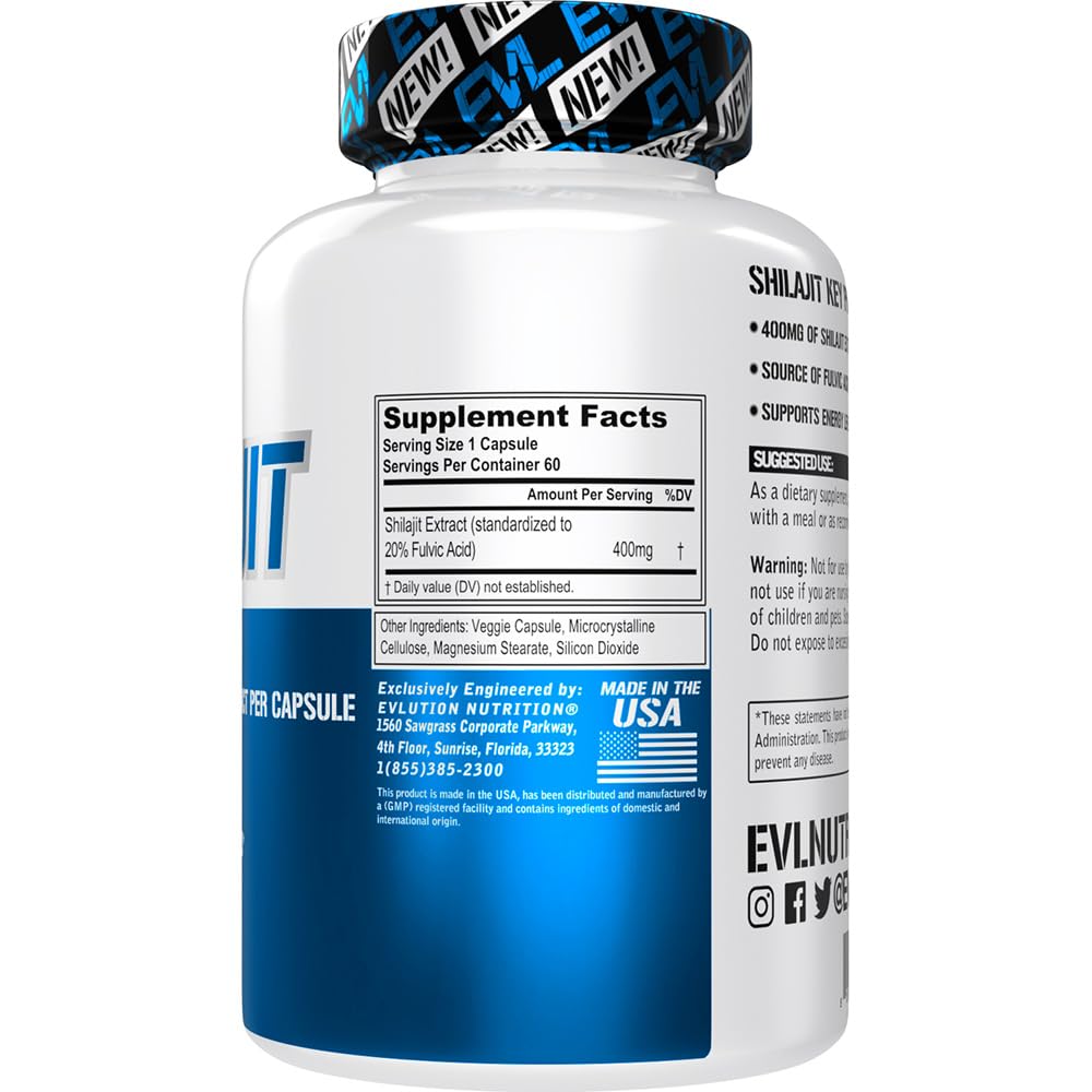 Foto 3 pulgar | Suplemento De Extracto De Shilajit De Evolution Nutrition 400 Mg - Venta Internacional.