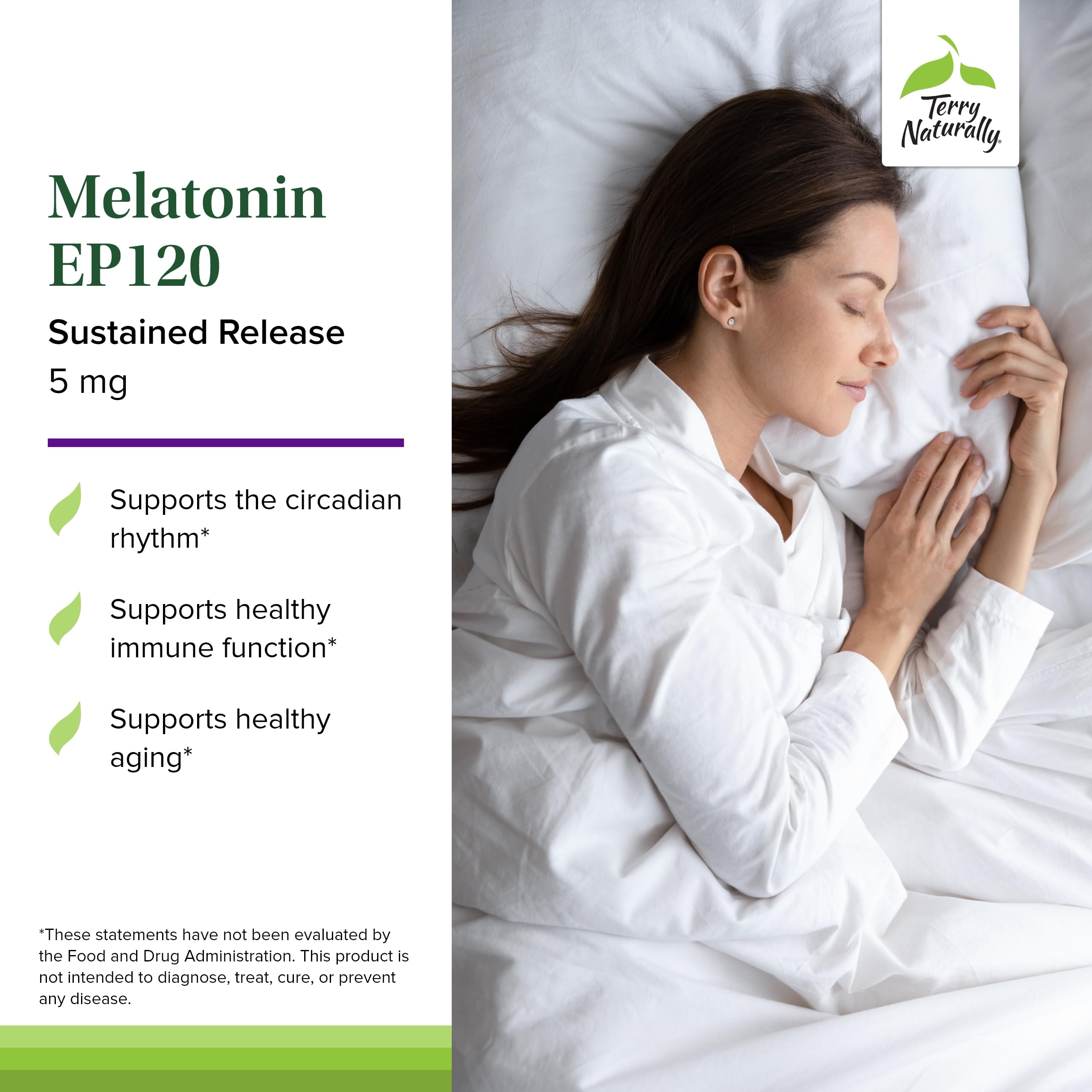 Foto 4 pulgar | Suplemento De Apoyo Para Dormir Terry Naturally Melatonin Ep 120 - Venta Internacional.