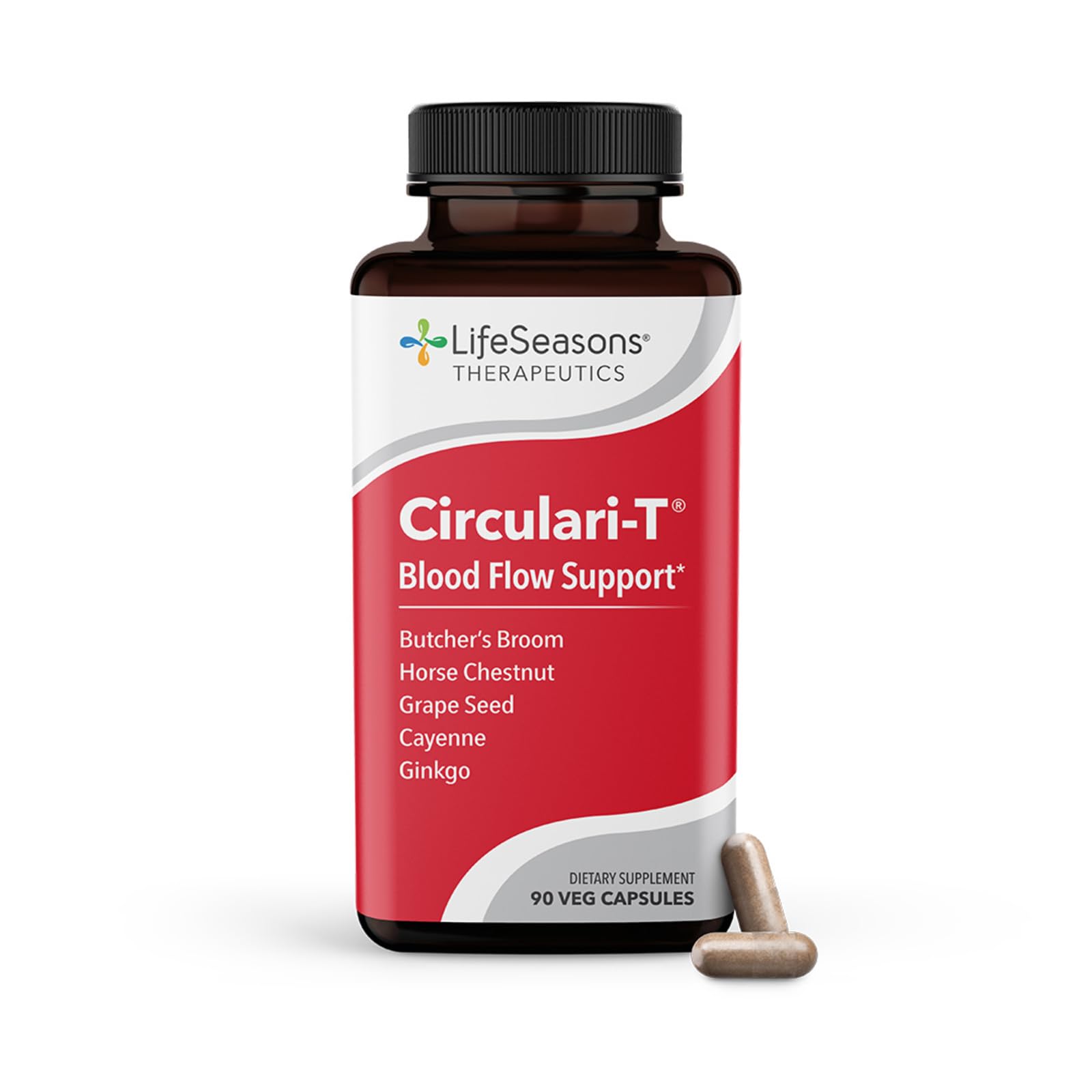 Suplemento Lifeseasons Circulari-t Para La Circulación Sanguínea, 90 Cápsulas - Venta Internacional.