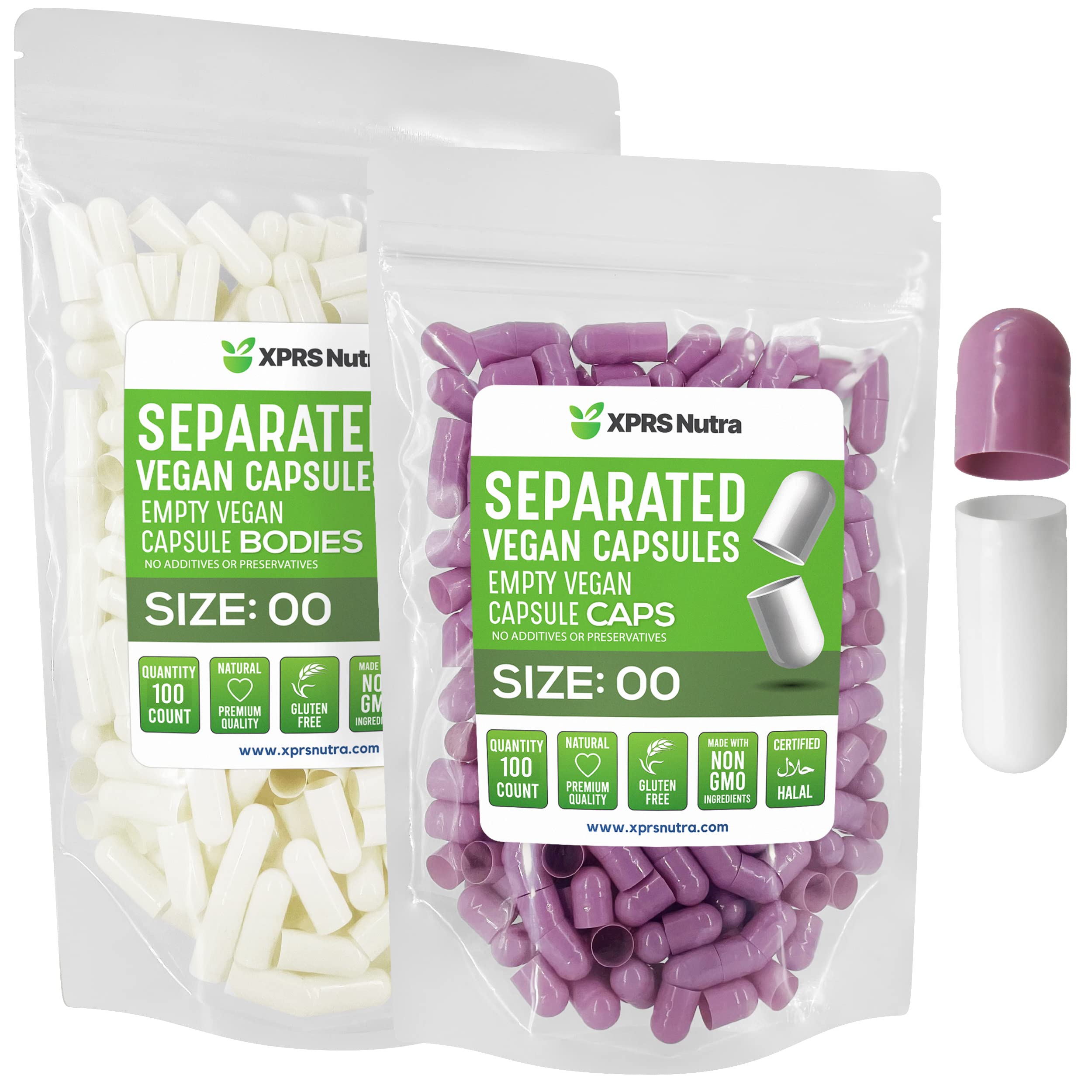 Foto 1 | Cápsulas Vacías Xprs Nutra Vegan Premium, Tamaño 00 - Venta Internacional.